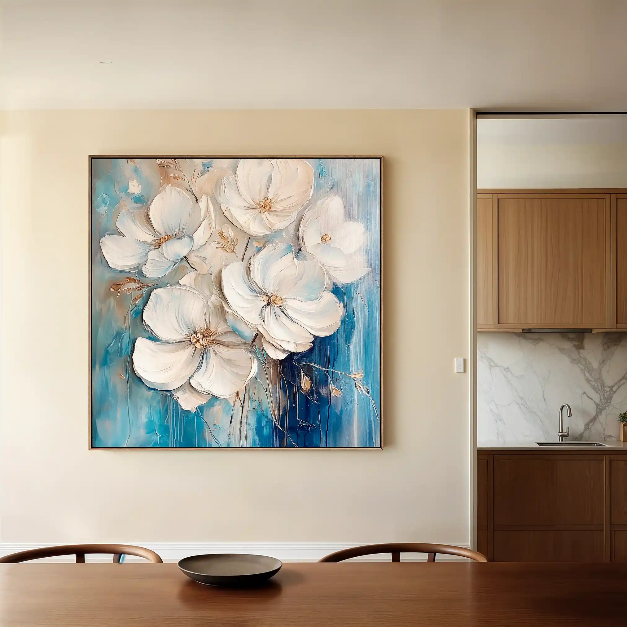 Floral Canvas Wall Art WAD1334-F 80 x 80 cm / Stretched on hidden frame