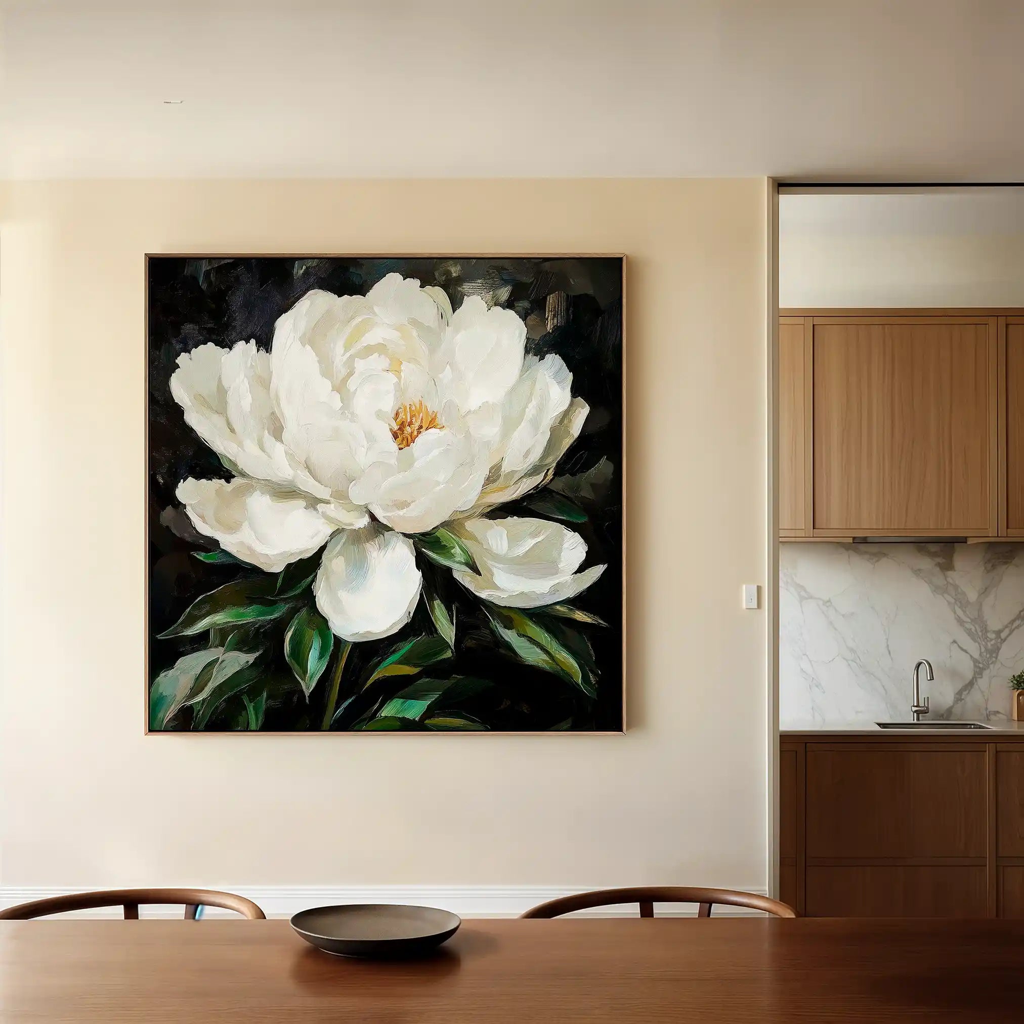 Floral Canvas Wall Art WAD1338-F 80 x 80 cm / Stretched on hidden frame