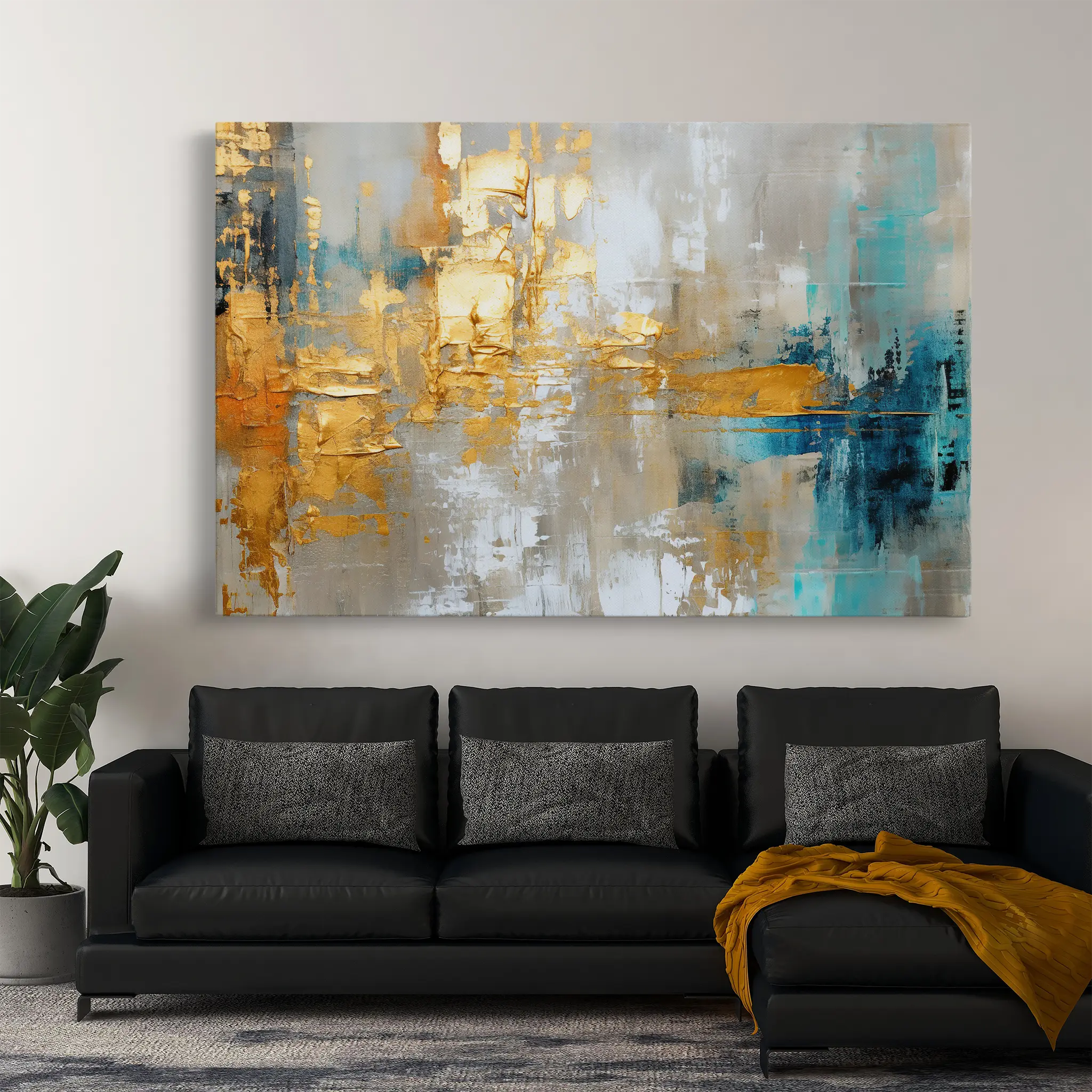 Abstract Canvas Wall Art WAD134-A 90 x 60 cm / Stretched on hidden frame