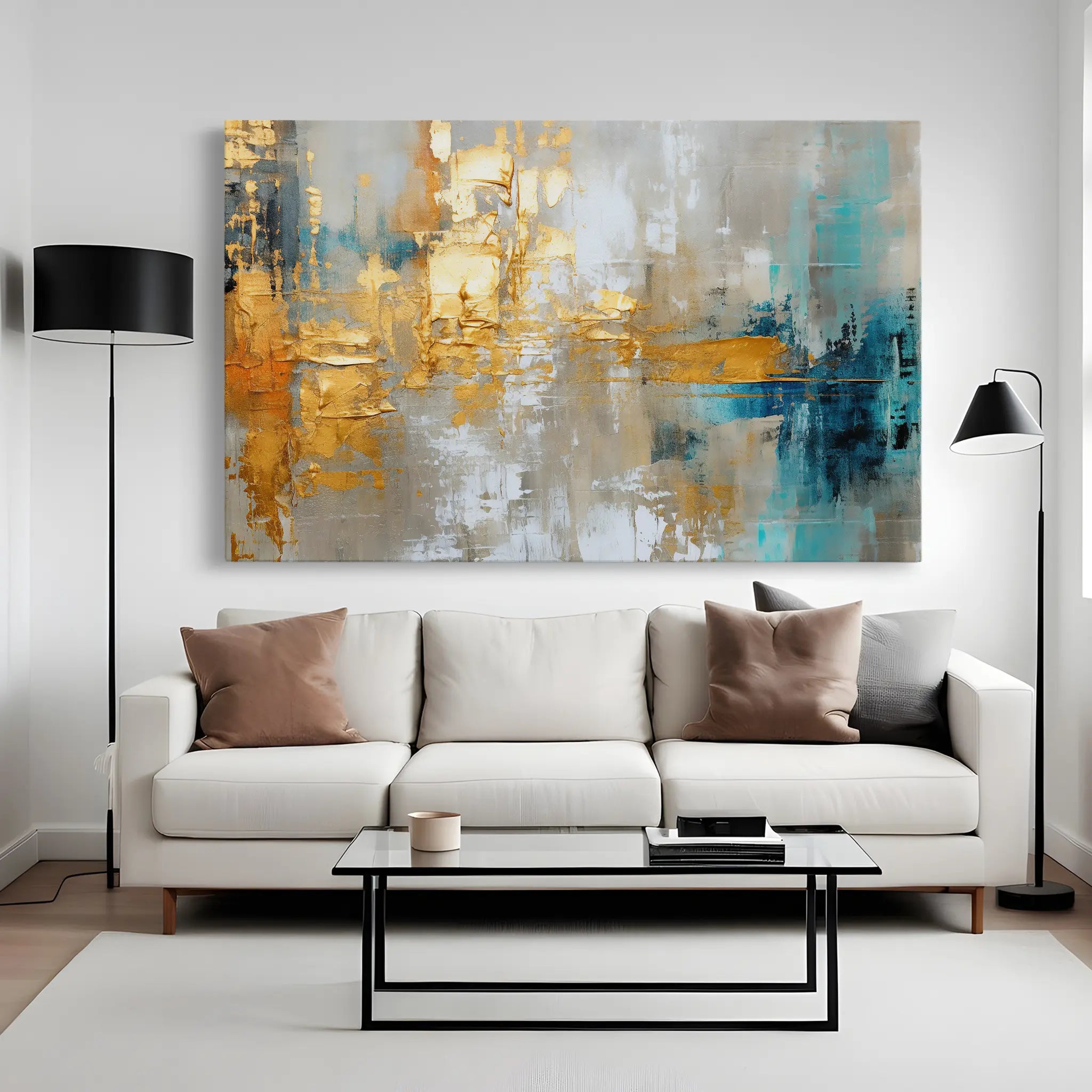 Abstract Canvas Wall Art WAD134-A 90 x 60 cm / Stretched on hidden frame