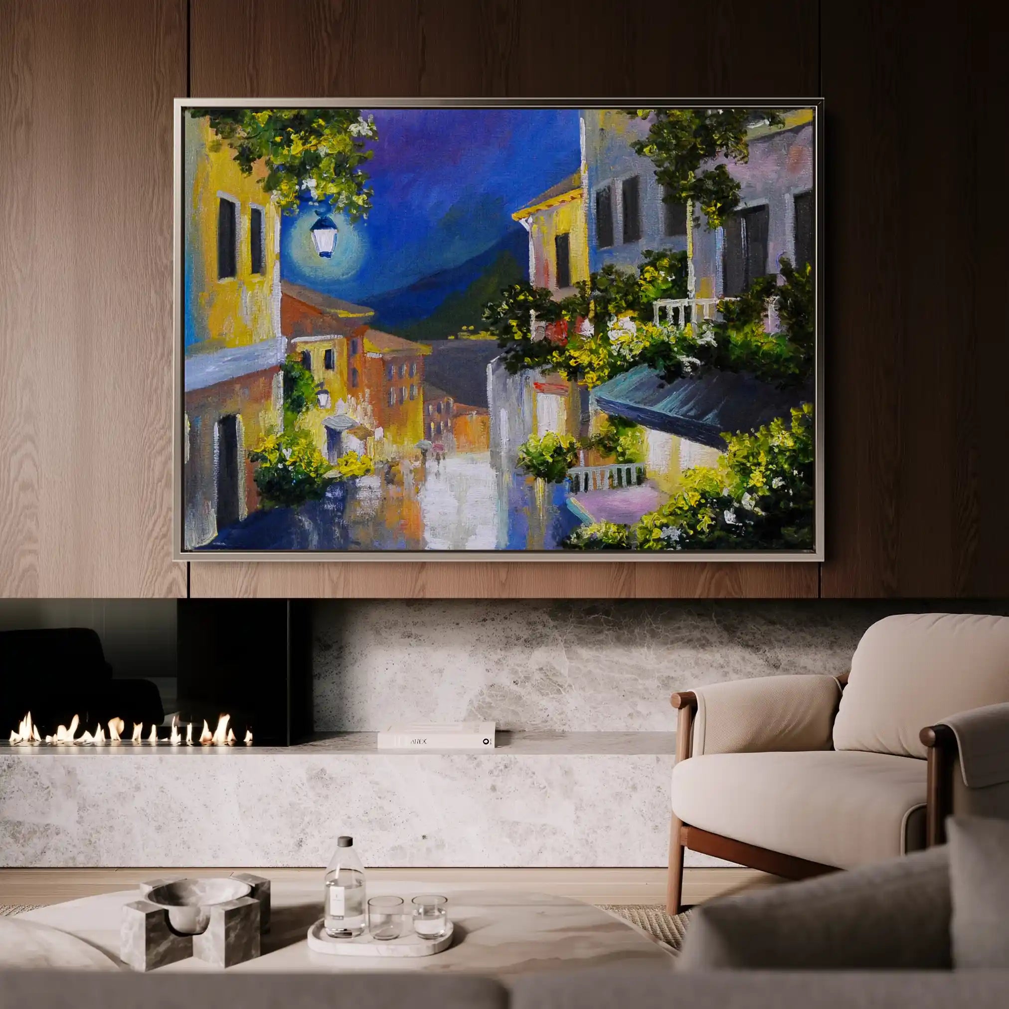 Landscape 134 Canvas Art 90 x 60 cm / Stretched on hidden frame