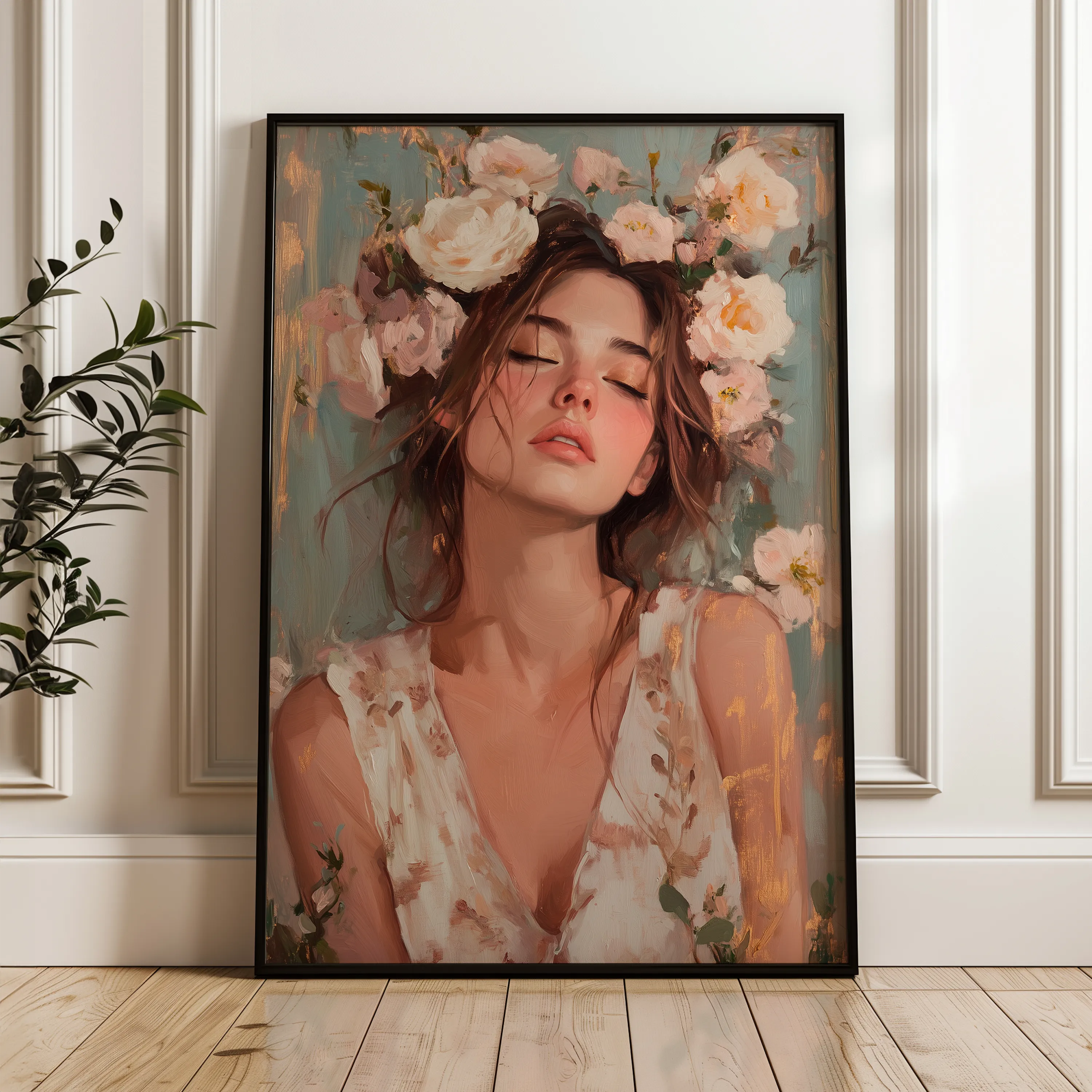 Portrait Canvas Wall Art WAD134-P 90 x 60 cm / Stretched on hidden frame