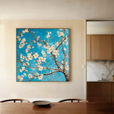 Floral Canvas Wall Art WAD1340-F 80 x 80 cm / Stretched on hidden frame