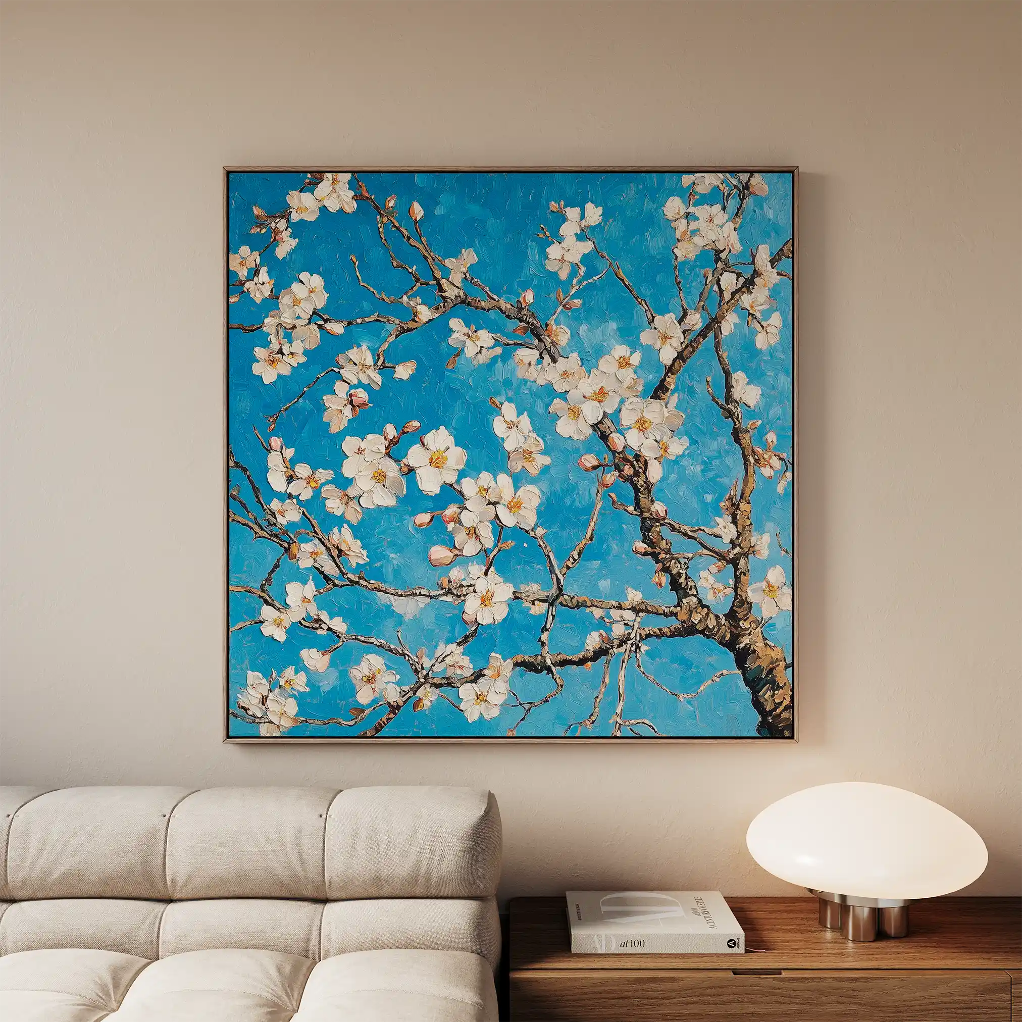 Floral Canvas Wall Art WAD1340-F 80 x 80 cm / Stretched on hidden frame
