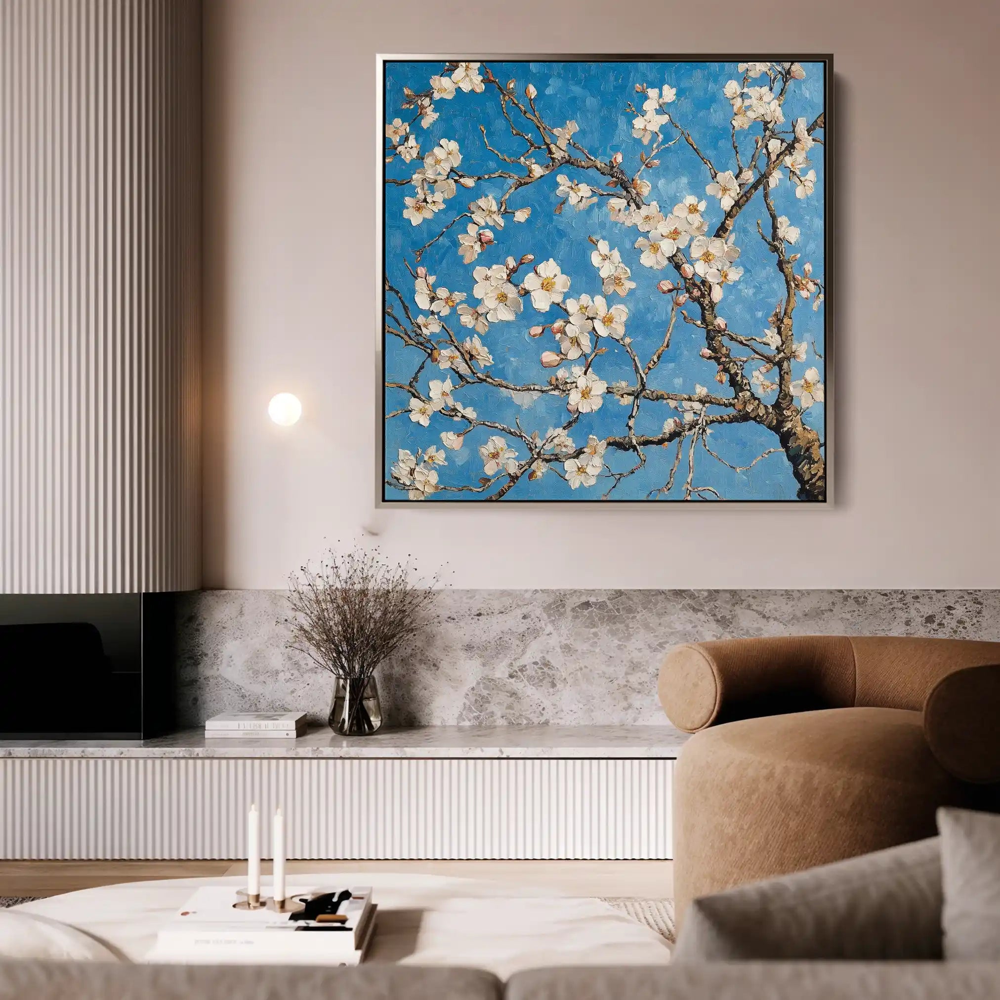 Floral Canvas Wall Art WAD1340-F 80 x 80 cm / Stretched on hidden frame