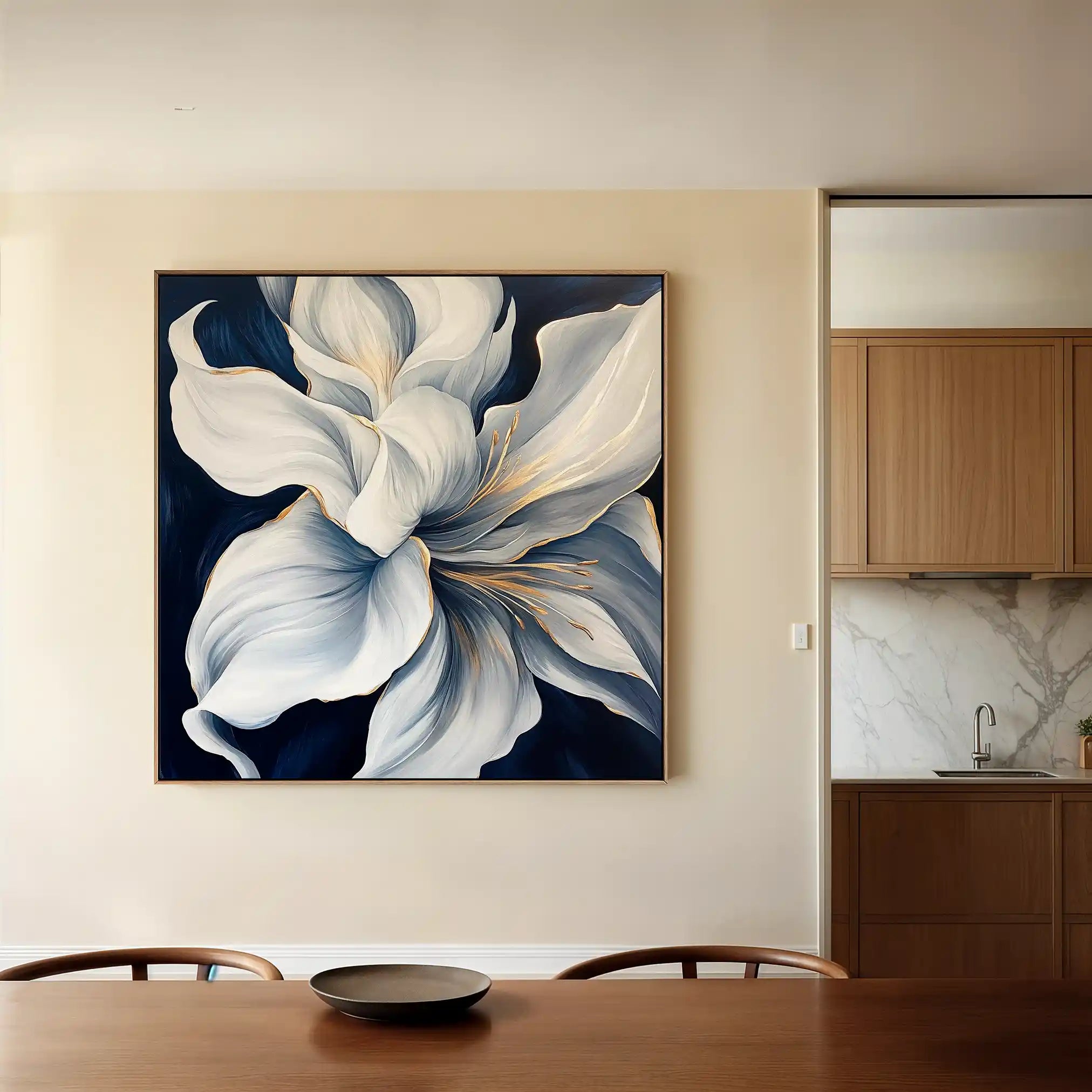 Floral Canvas Wall Art WAD1341-F 80 x 80 cm / Stretched on hidden frame