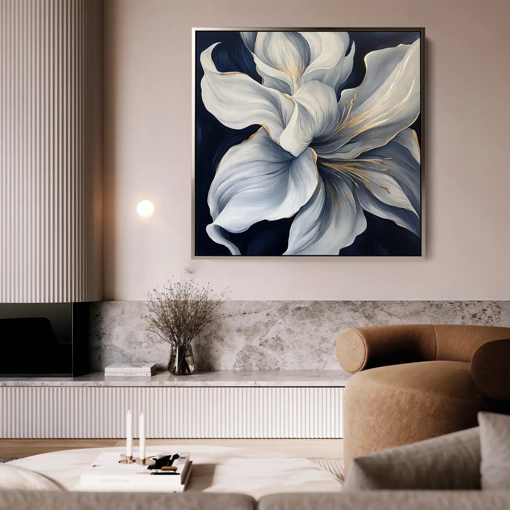 Floral Canvas Wall Art WAD1341-F 80 x 80 cm / Stretched on hidden frame