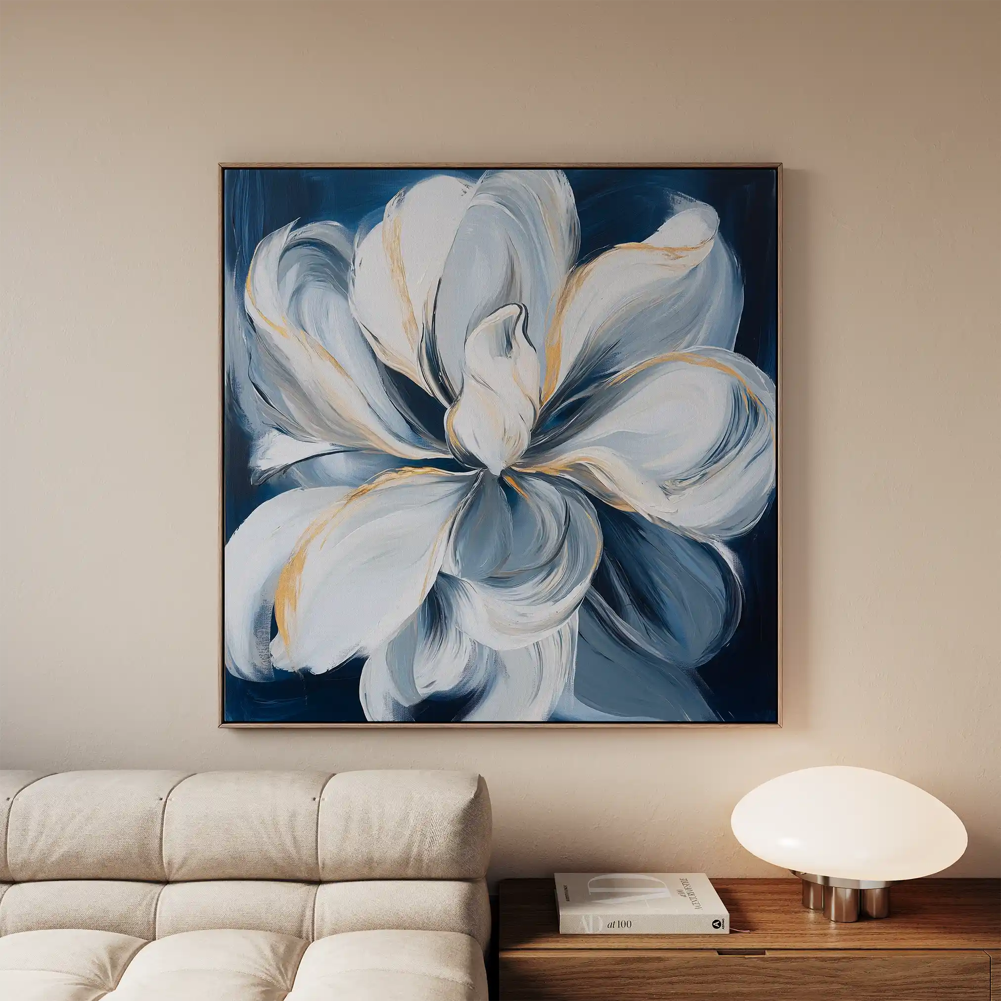 Floral Canvas Wall Art WAD1342-F 80 x 80 cm / Stretched on hidden frame