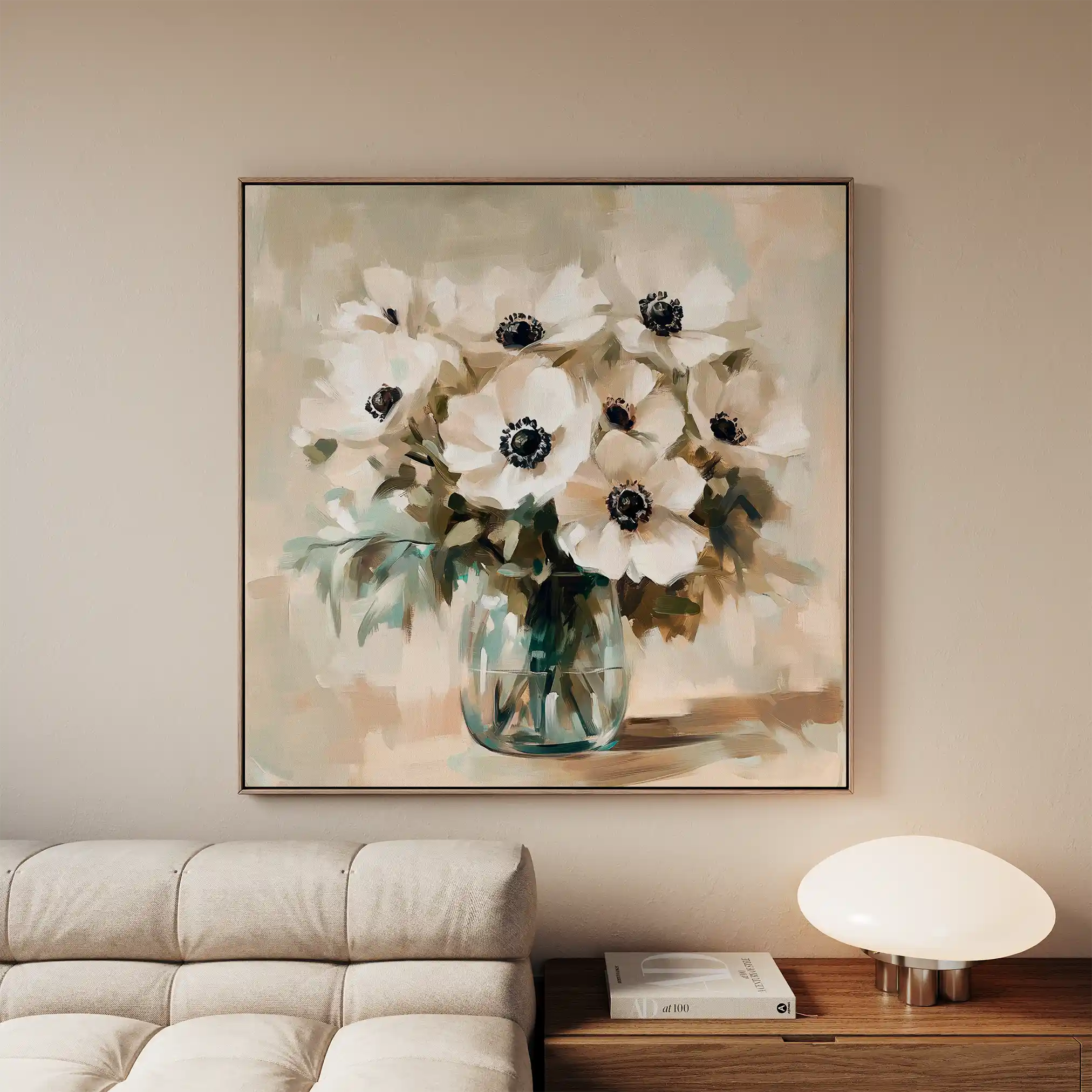 Floral Canvas Wall Art WAD1345-F 80 x 80 cm / Stretched on hidden frame
