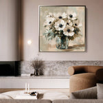 Floral Canvas Wall Art WAD1345-F 80 x 80 cm / Stretched on hidden frame