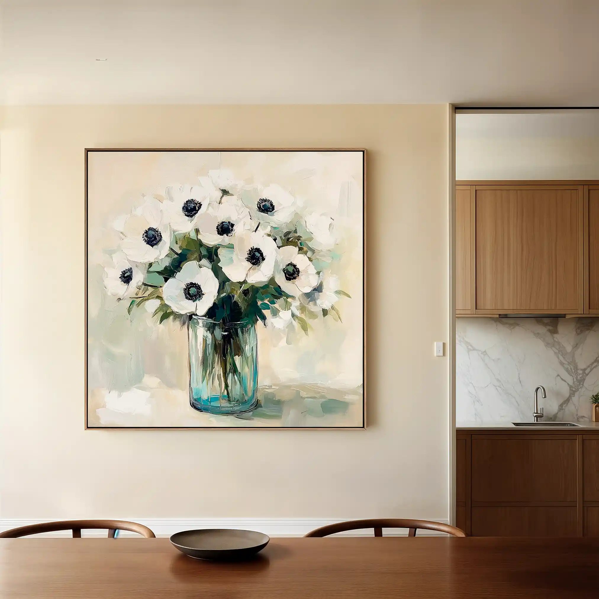 Floral Canvas Wall Art WAD1346-F 80 x 80 cm / Stretched on hidden frame