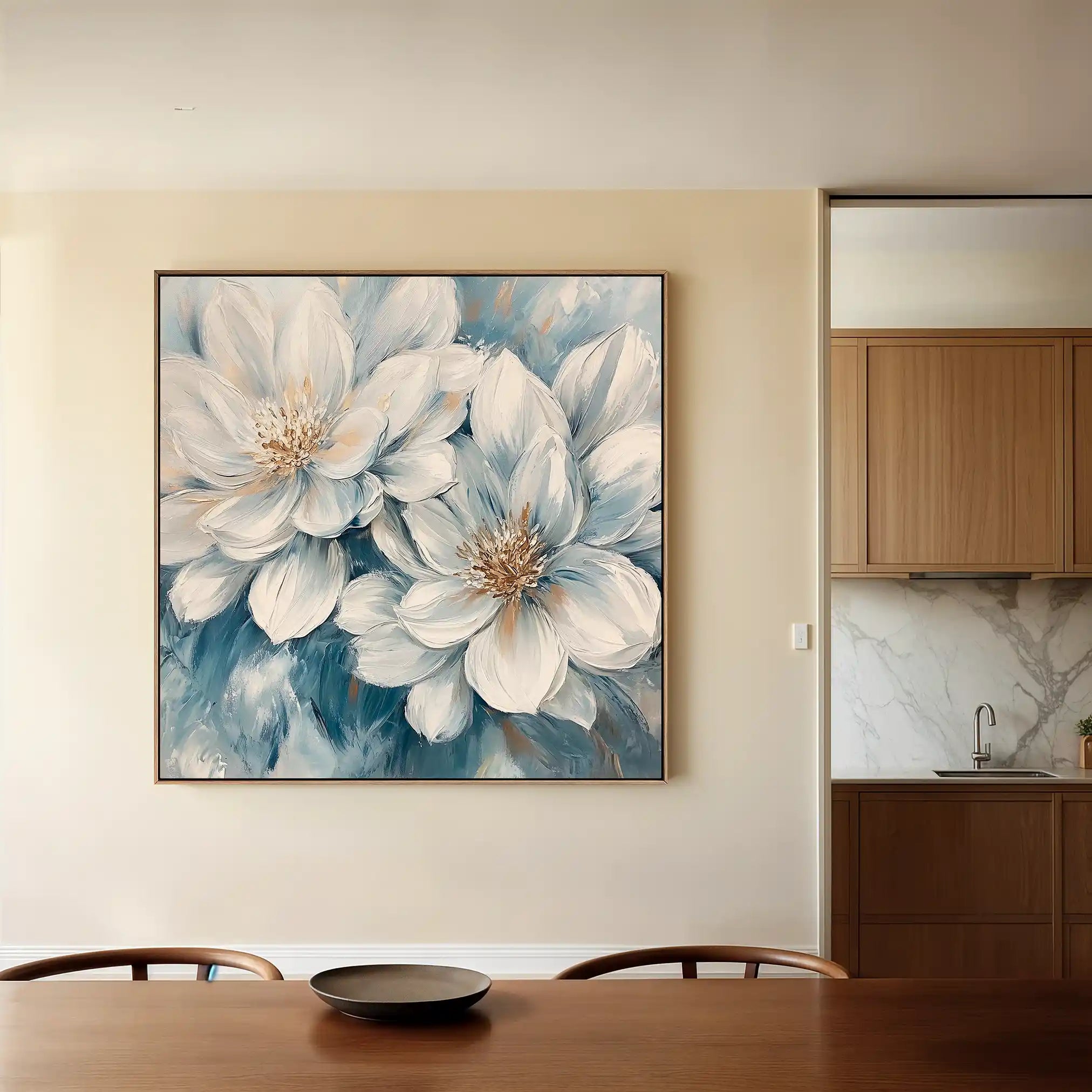 Floral Canvas Wall Art WAD1349-F 80 x 80 cm / Stretched on hidden frame
