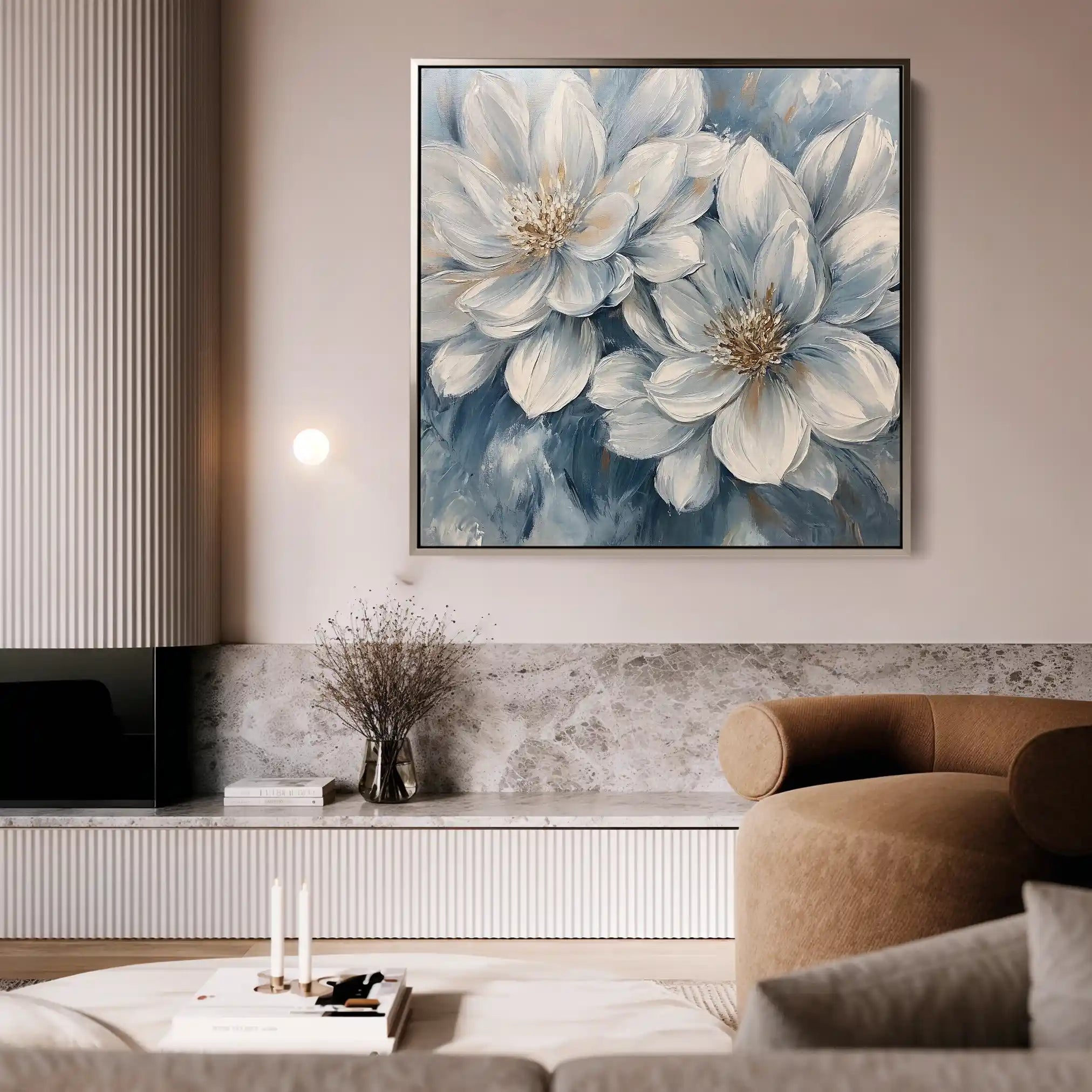 Floral Canvas Wall Art WAD1349-F 80 x 80 cm / Stretched on hidden frame