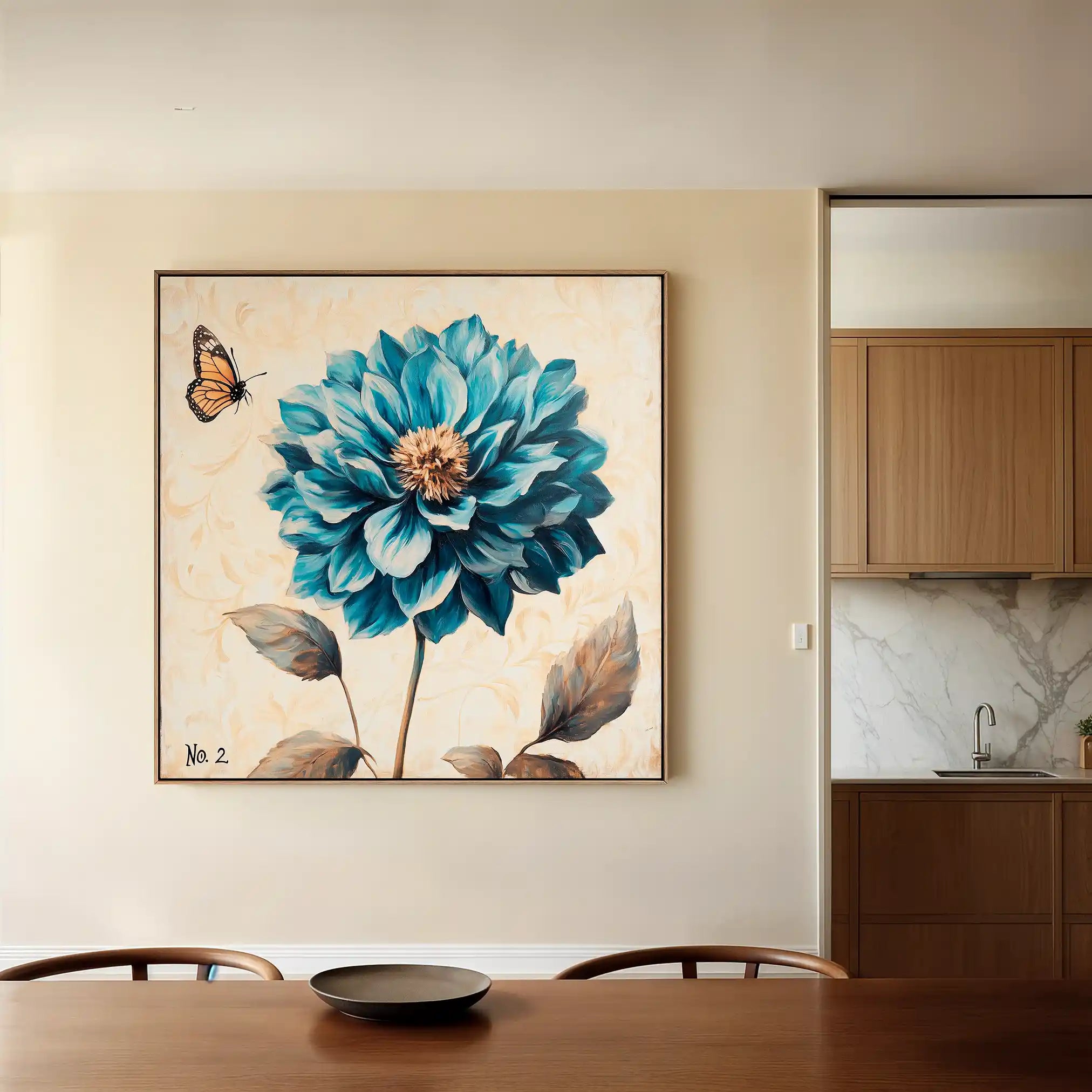 Floral Canvas Wall Art WAD1350-F 80 x 80 cm / Stretched on hidden frame