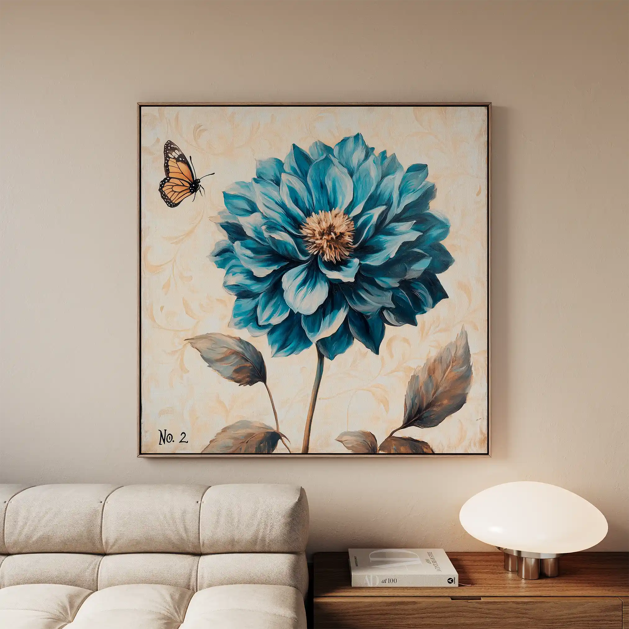 Floral Canvas Wall Art WAD1350-F 80 x 80 cm / Stretched on hidden frame