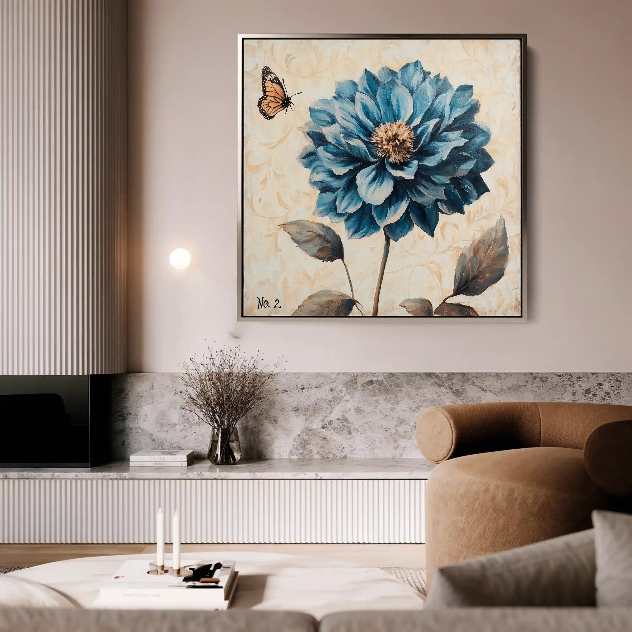 Floral Canvas Wall Art WAD1350-F 80 x 80 cm / Stretched on hidden frame