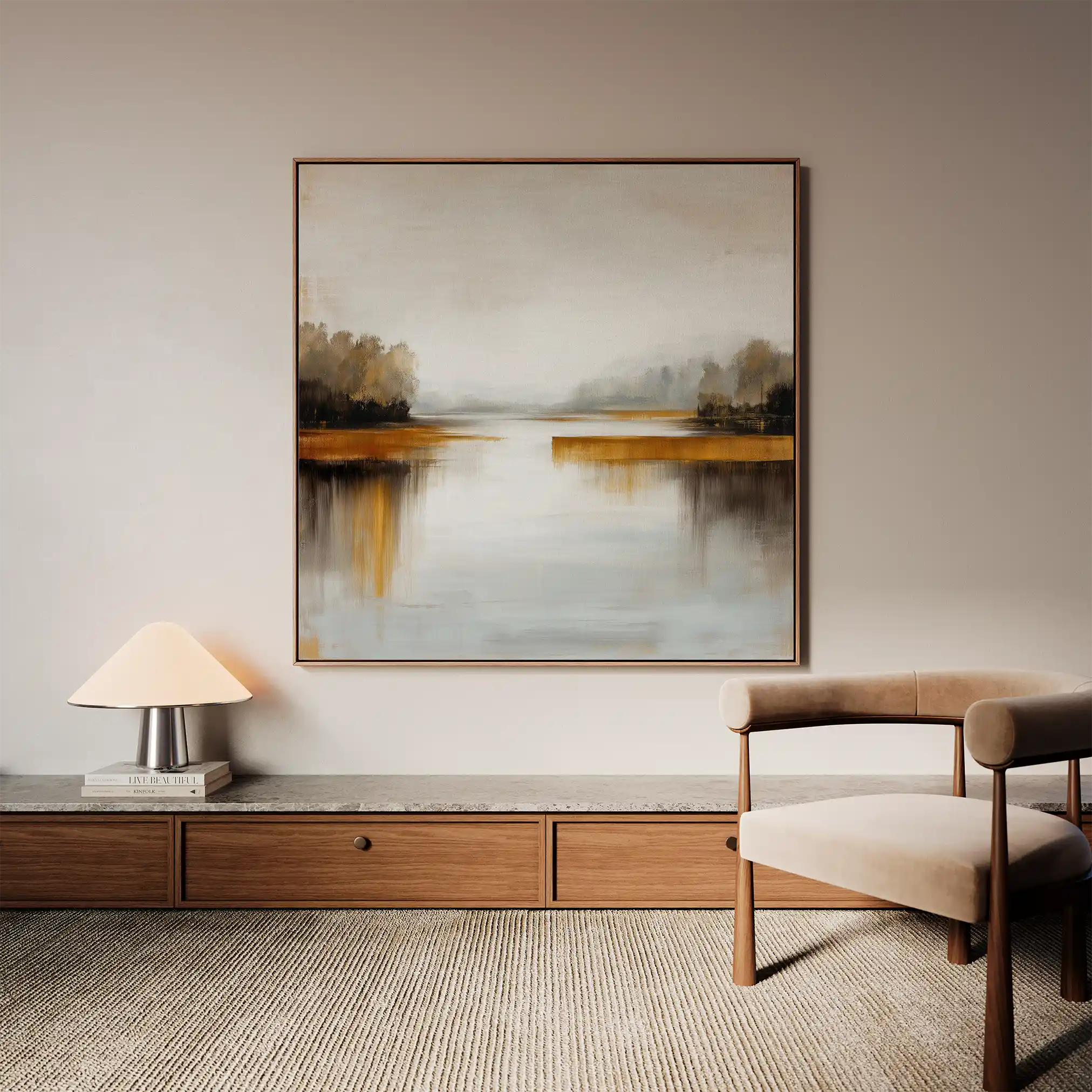 Abstract 1352 Canvas Art 60 x 60 cm / Stretched on hidden frame