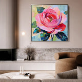 Floral Canvas Wall Art WAD1352-F 80 x 80 cm / Stretched on hidden frame