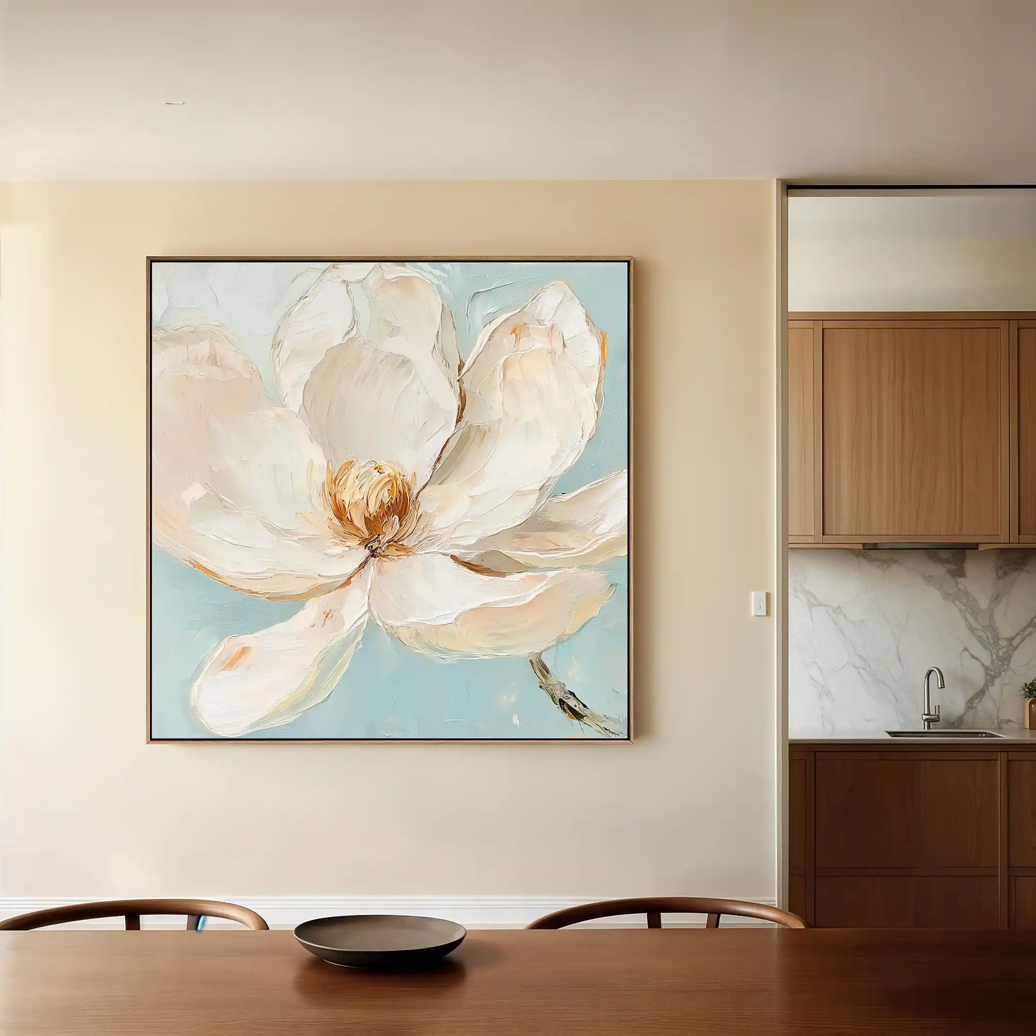 Floral Canvas Wall Art WAD1353-F 80 x 80 cm / Stretched on hidden frame