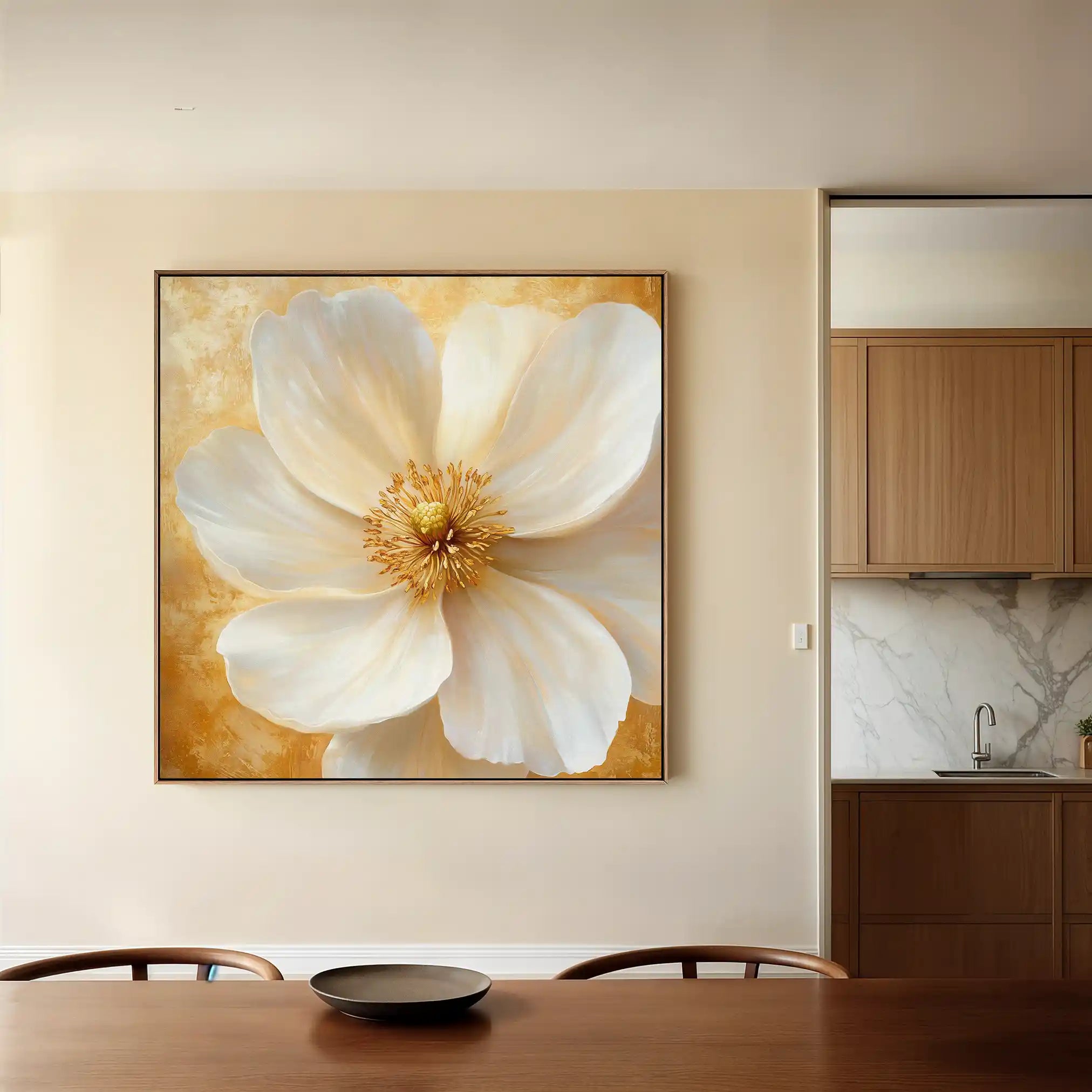 Floral Canvas Wall Art WAD1356-F 80 x 80 cm / Stretched on hidden frame
