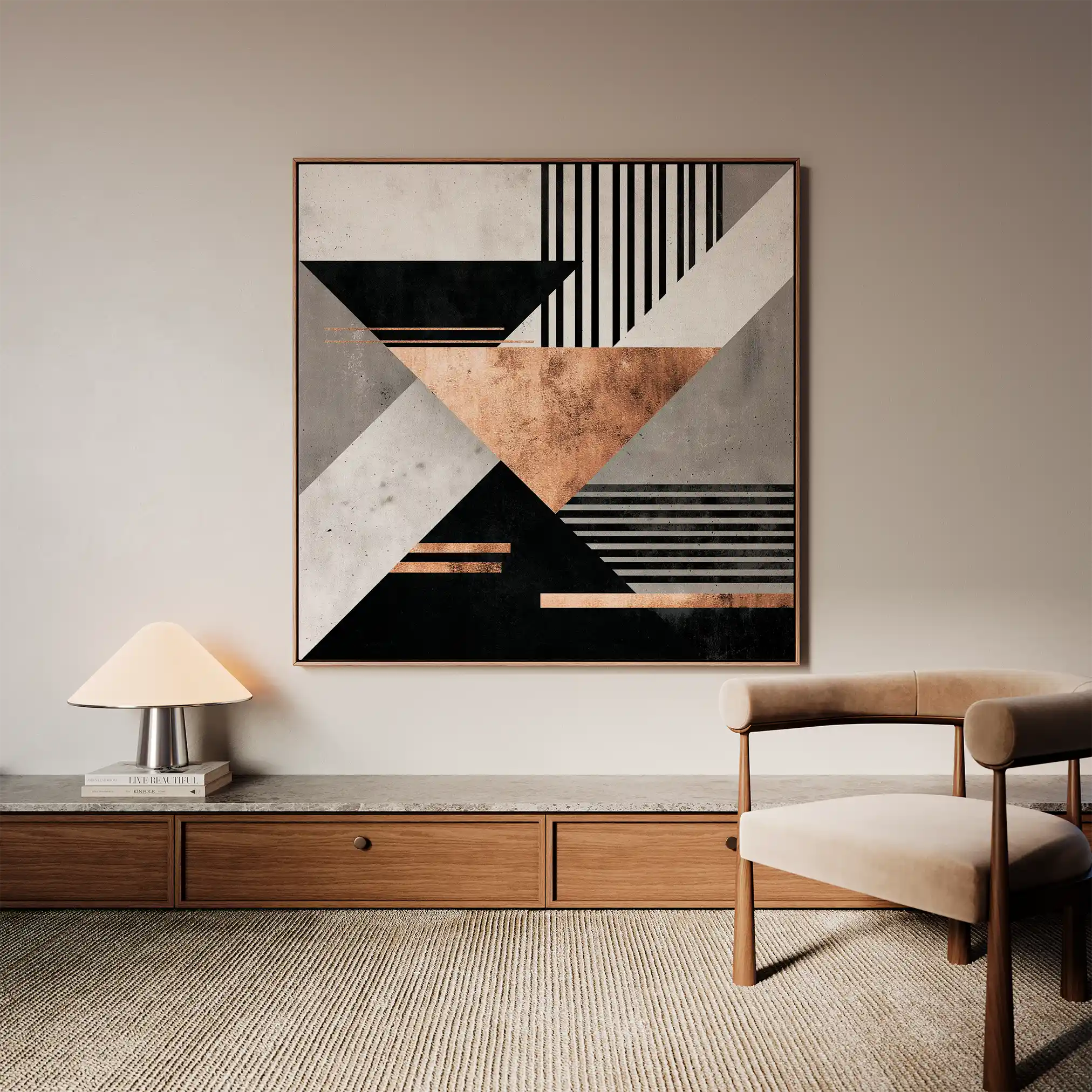 Abstract 1358 Canvas Art 60 x 60 cm / Stretched on hidden frame