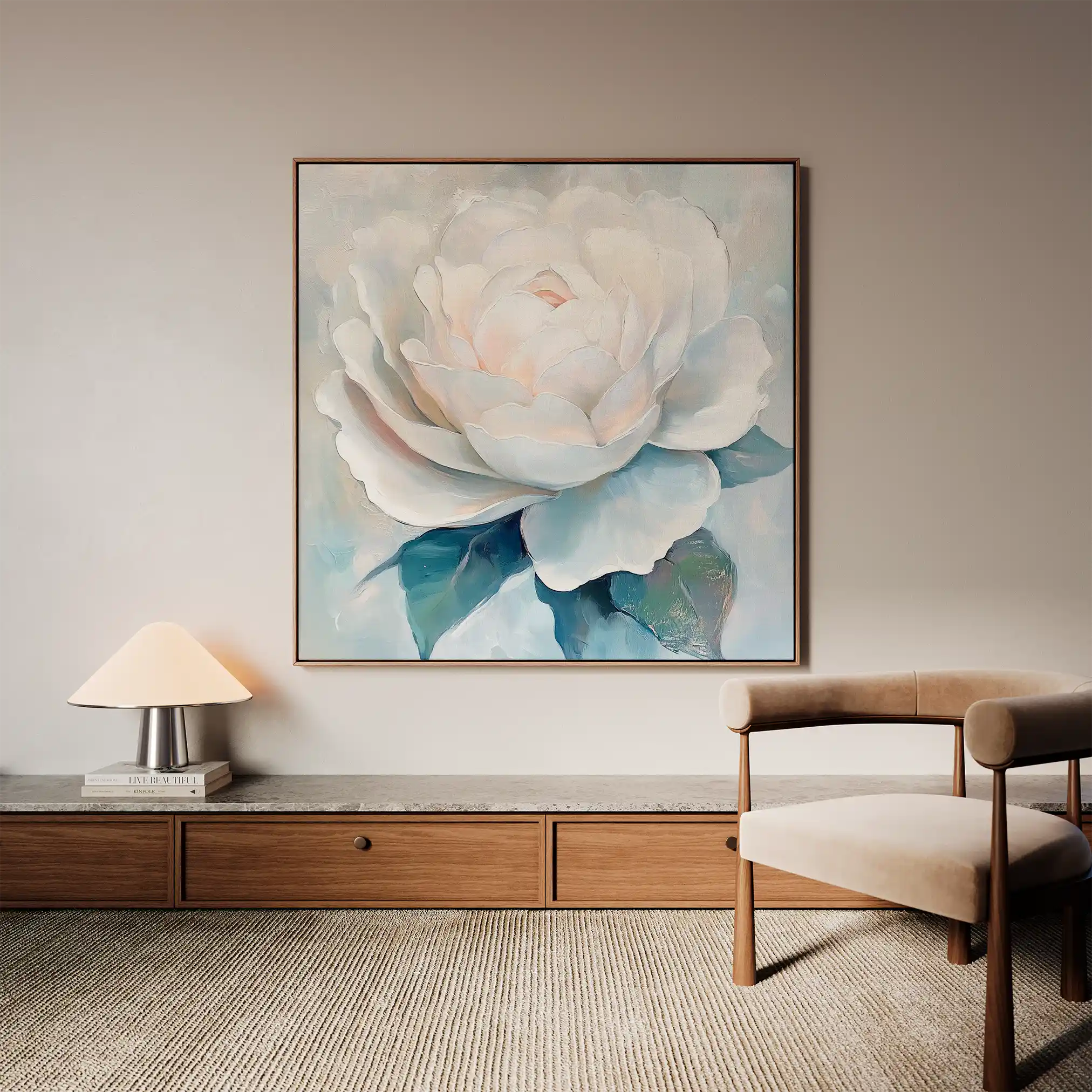 Floral Canvas Wall Art WAD1358-F 80 x 80 cm / Stretched on hidden frame