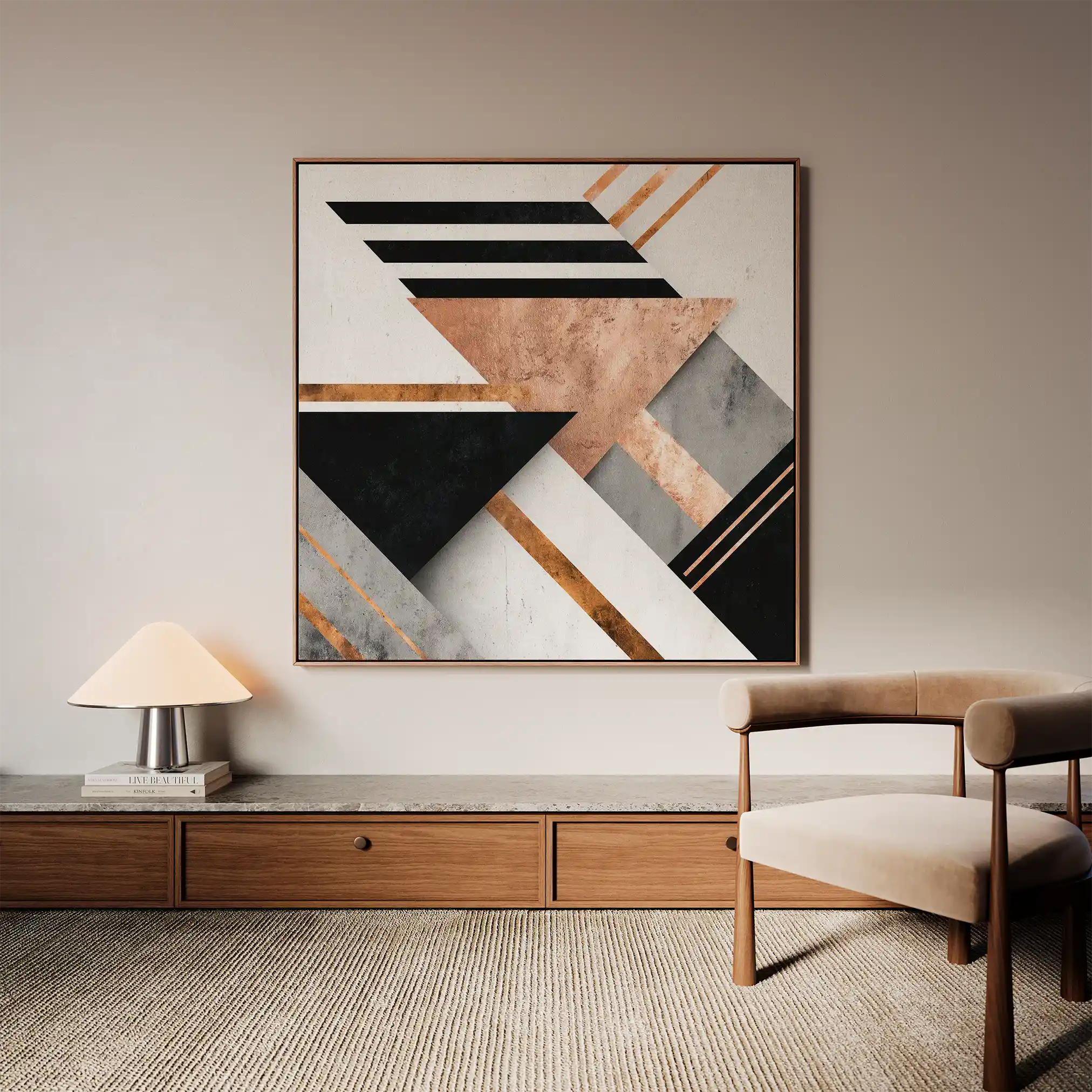 Abstract 1359 Canvas Art 60 x 60 cm / Stretched on hidden frame