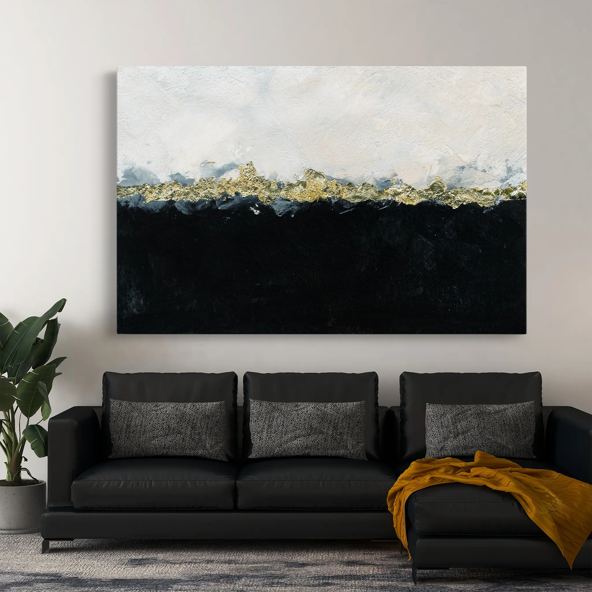 Abstract Canvas Wall Art WAD136-A 90 x 60 cm / Stretched on hidden frame