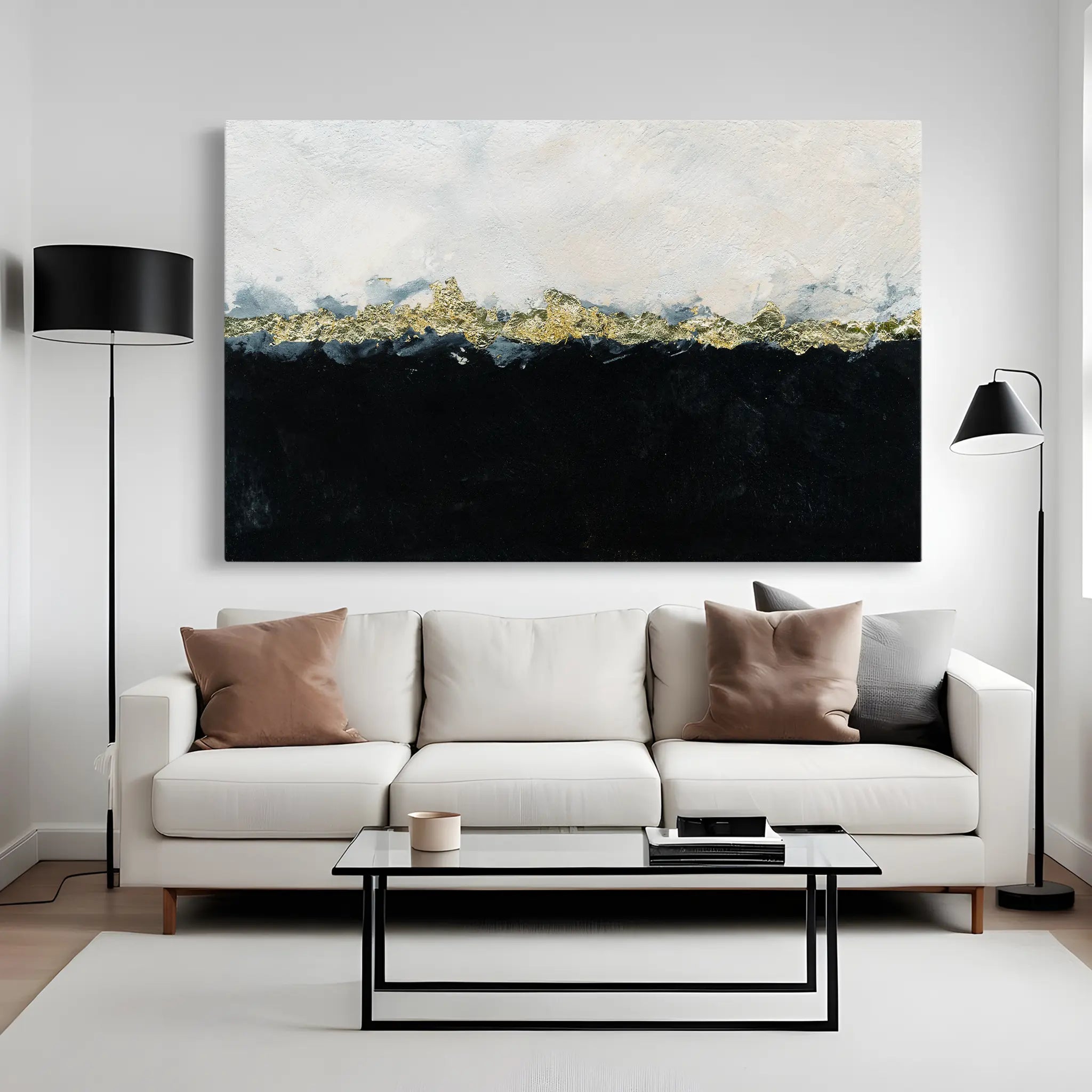 Abstract Canvas Wall Art WAD136-A 90 x 60 cm / Stretched on hidden frame