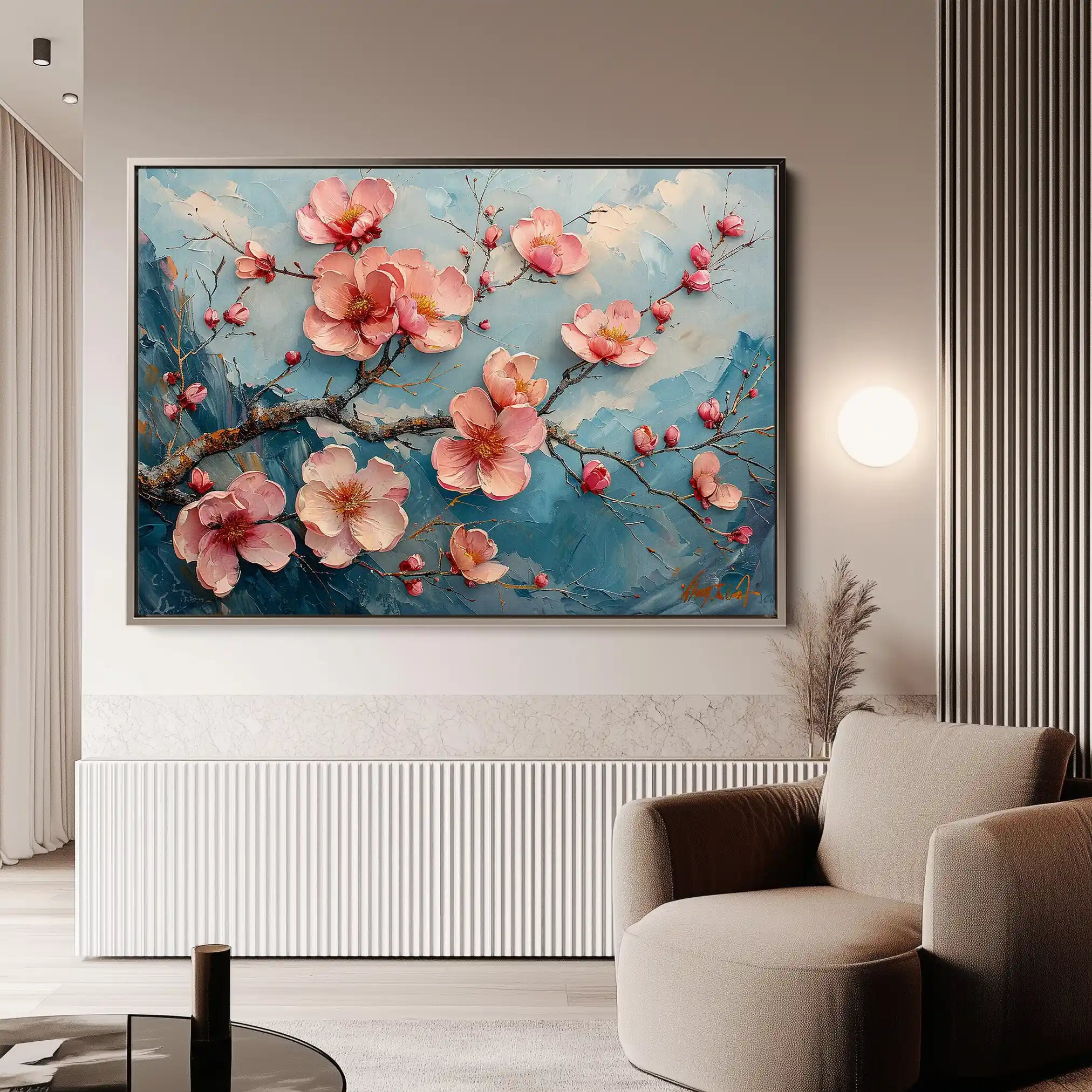 Floral Canvas Wall Art WAD136-F 90 x 60 cm / Stretched on hidden frame