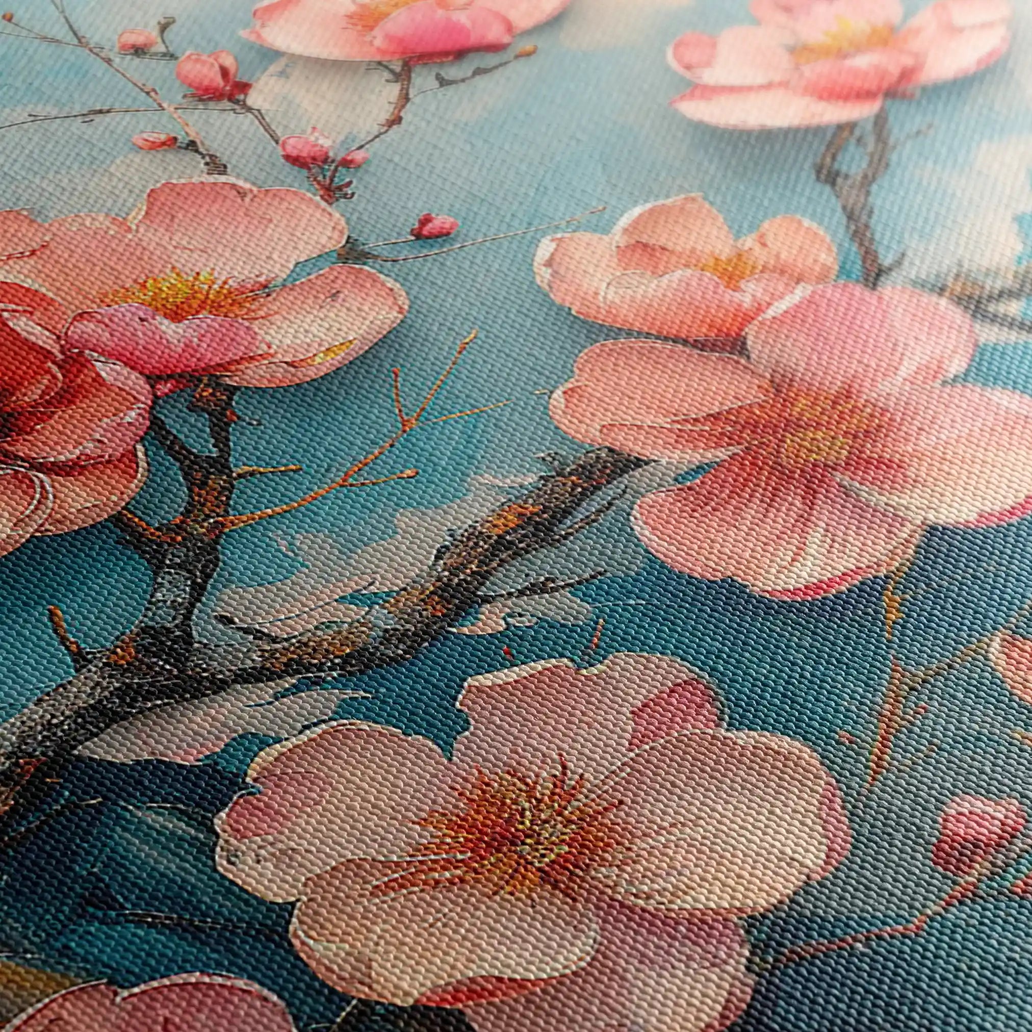 Floral Canvas Wall Art WAD136-F 90 x 60 cm / Stretched on hidden frame