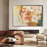 Portrait 136 Canvas Art 90 x 60 cm / Stretched on hidden frame