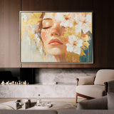 Portrait 136 Canvas Art 90 x 60 cm / Stretched on hidden frame