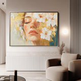 Portrait 136 Canvas Art 90 x 60 cm / Stretched on hidden frame