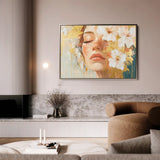 Portrait 136 Canvas Art 90 x 60 cm / Stretched on hidden frame