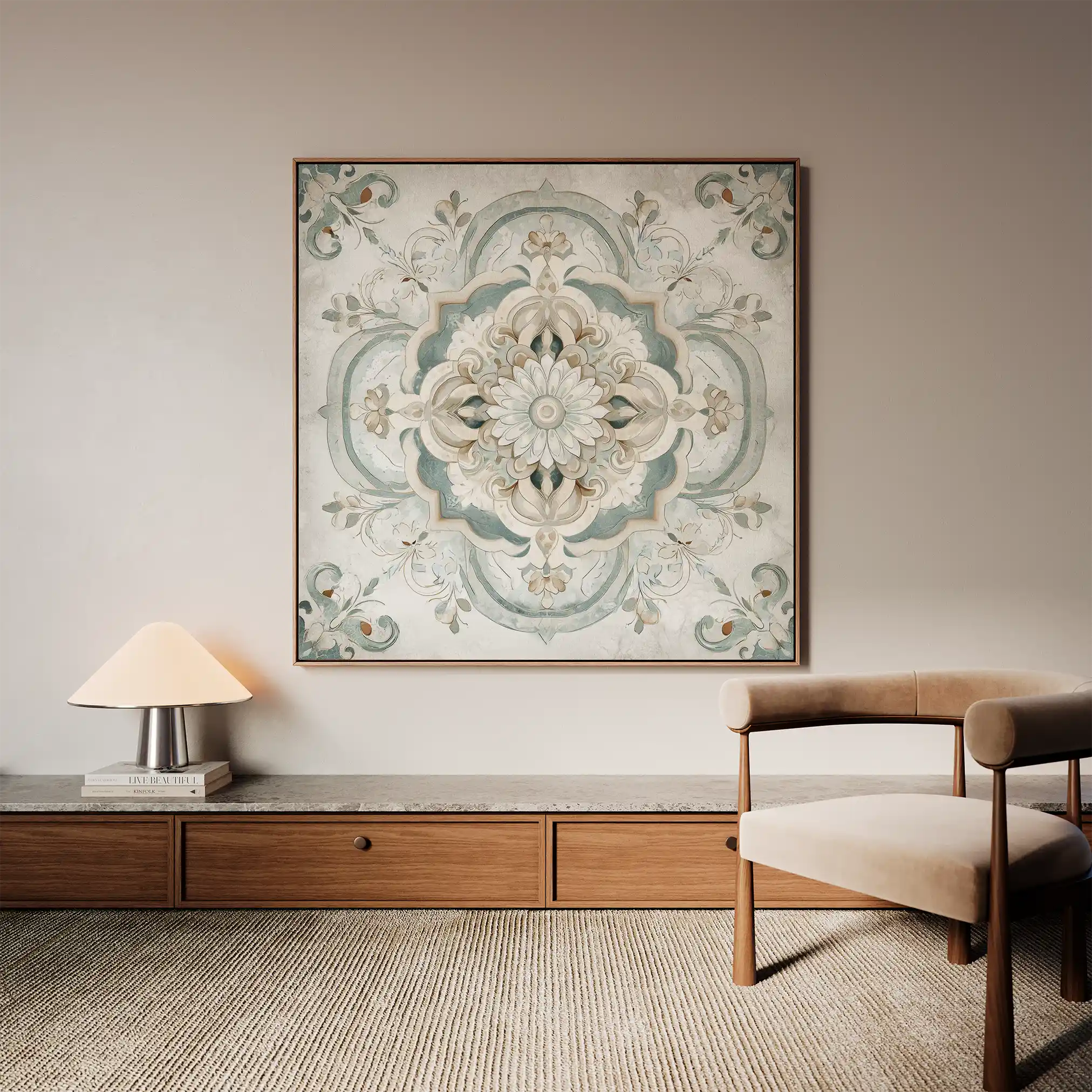 Abstract 1360 Canvas Art 60 x 60 cm / Stretched on hidden frame