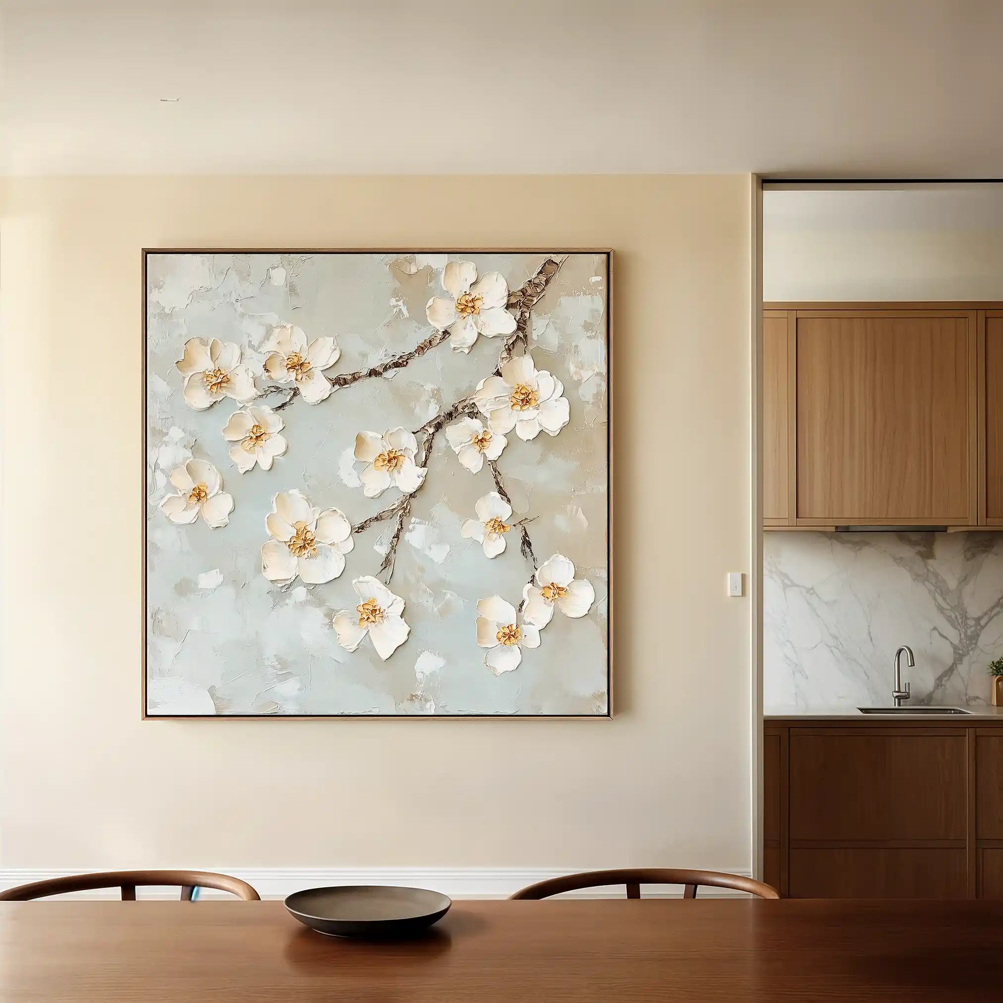 Floral Canvas Wall Art WAD1361-F 80 x 80 cm / Stretched on hidden frame