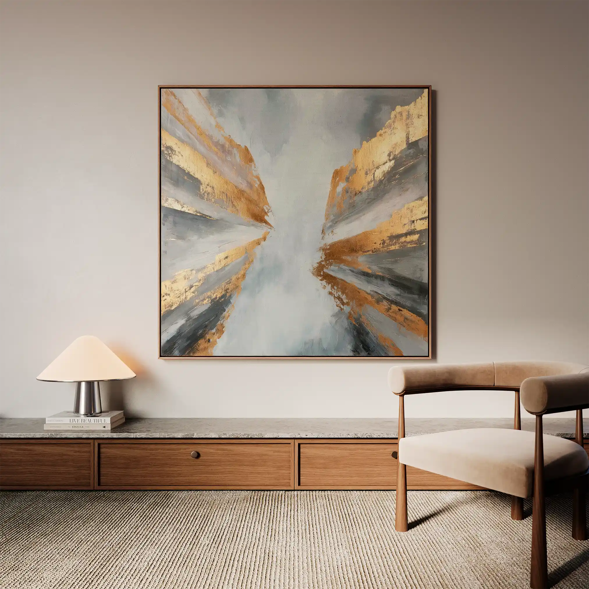 Abstract 1366 Canvas Art 60 x 60 cm / Stretched on hidden frame