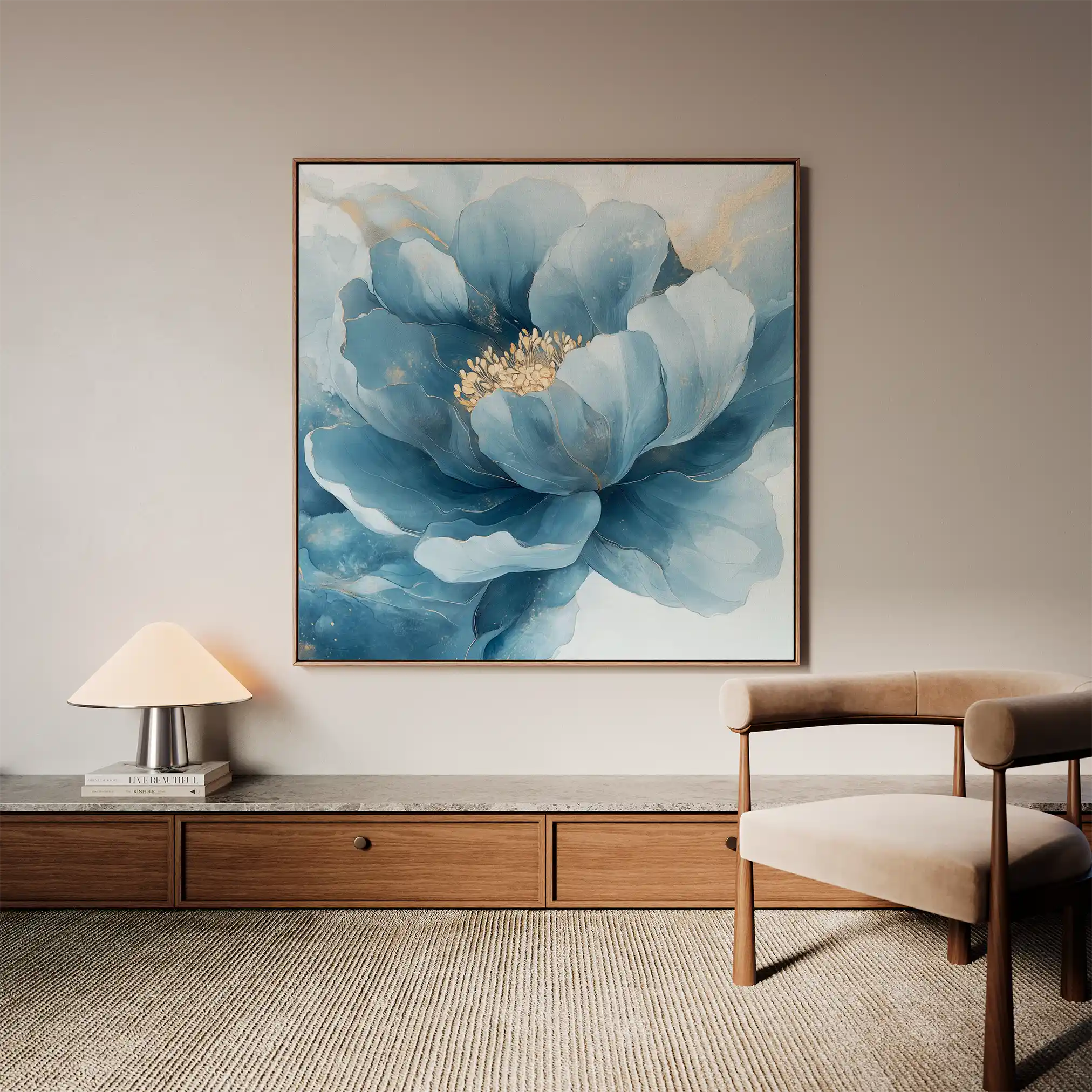 Floral Canvas Wall Art WAD1369-F 80 x 80 cm / Stretched on hidden frame