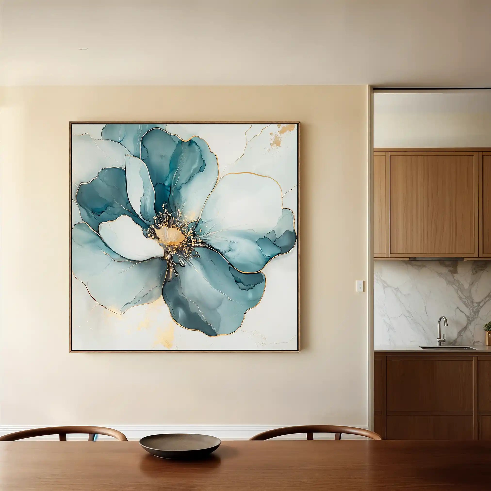 Floral Canvas Wall Art WAD1370-F 80 x 80 cm / Stretched on hidden frame