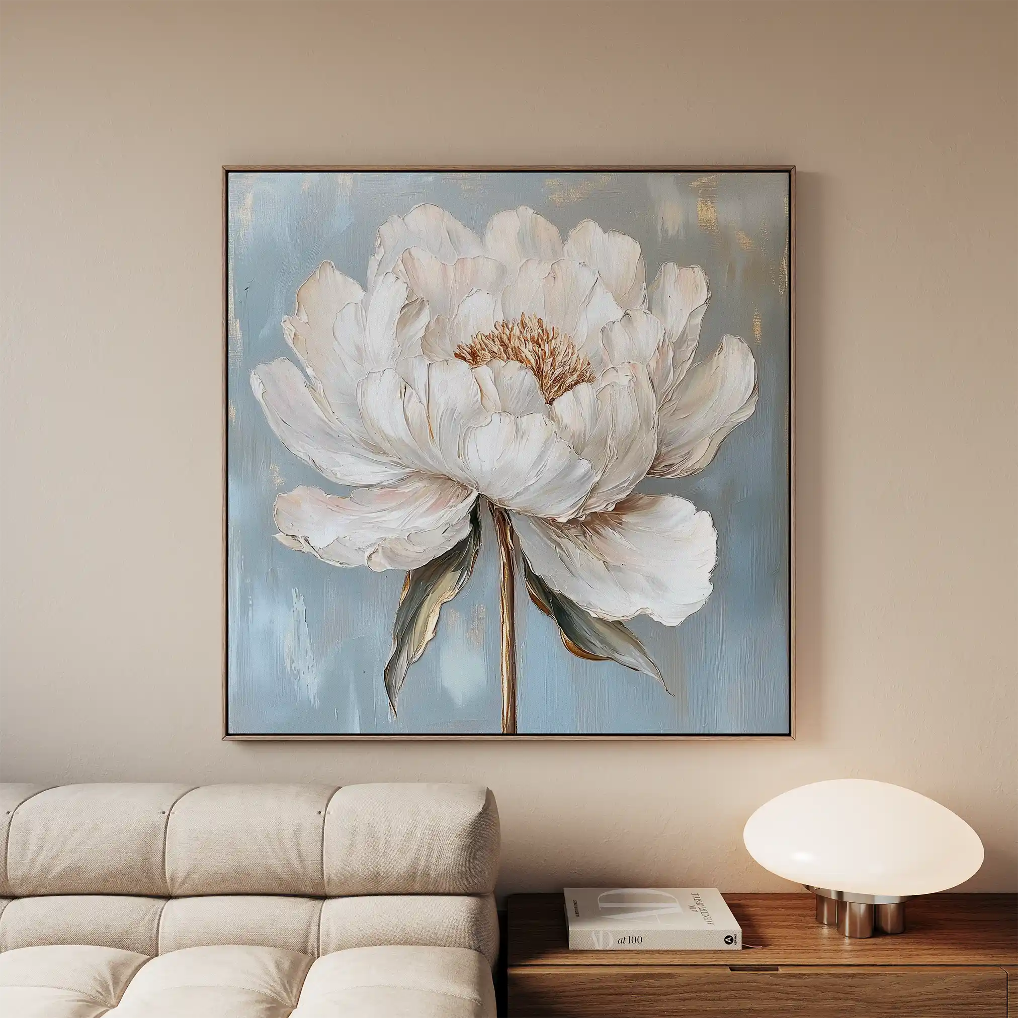Floral Canvas Wall Art WAD1372-F 80 x 80 cm / Stretched on hidden frame