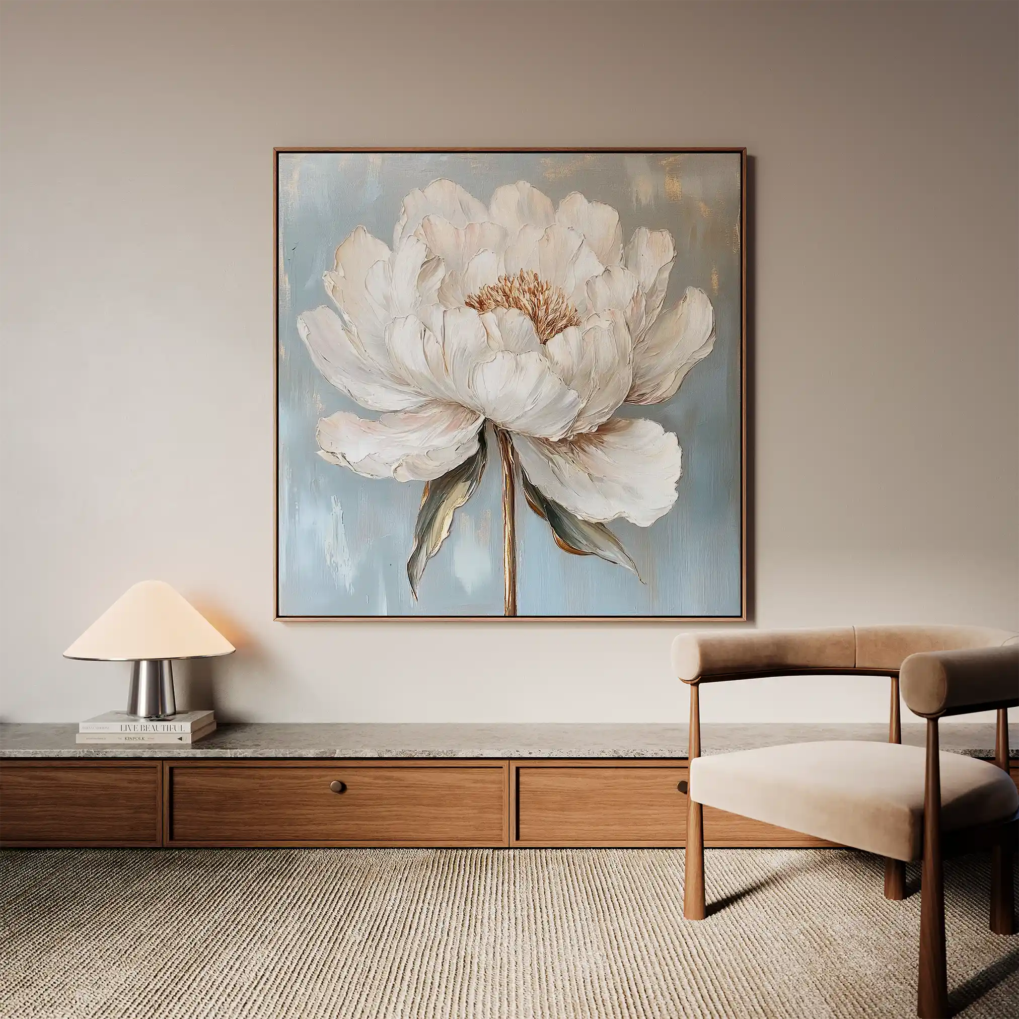 Floral Canvas Wall Art WAD1372-F 80 x 80 cm / Stretched on hidden frame