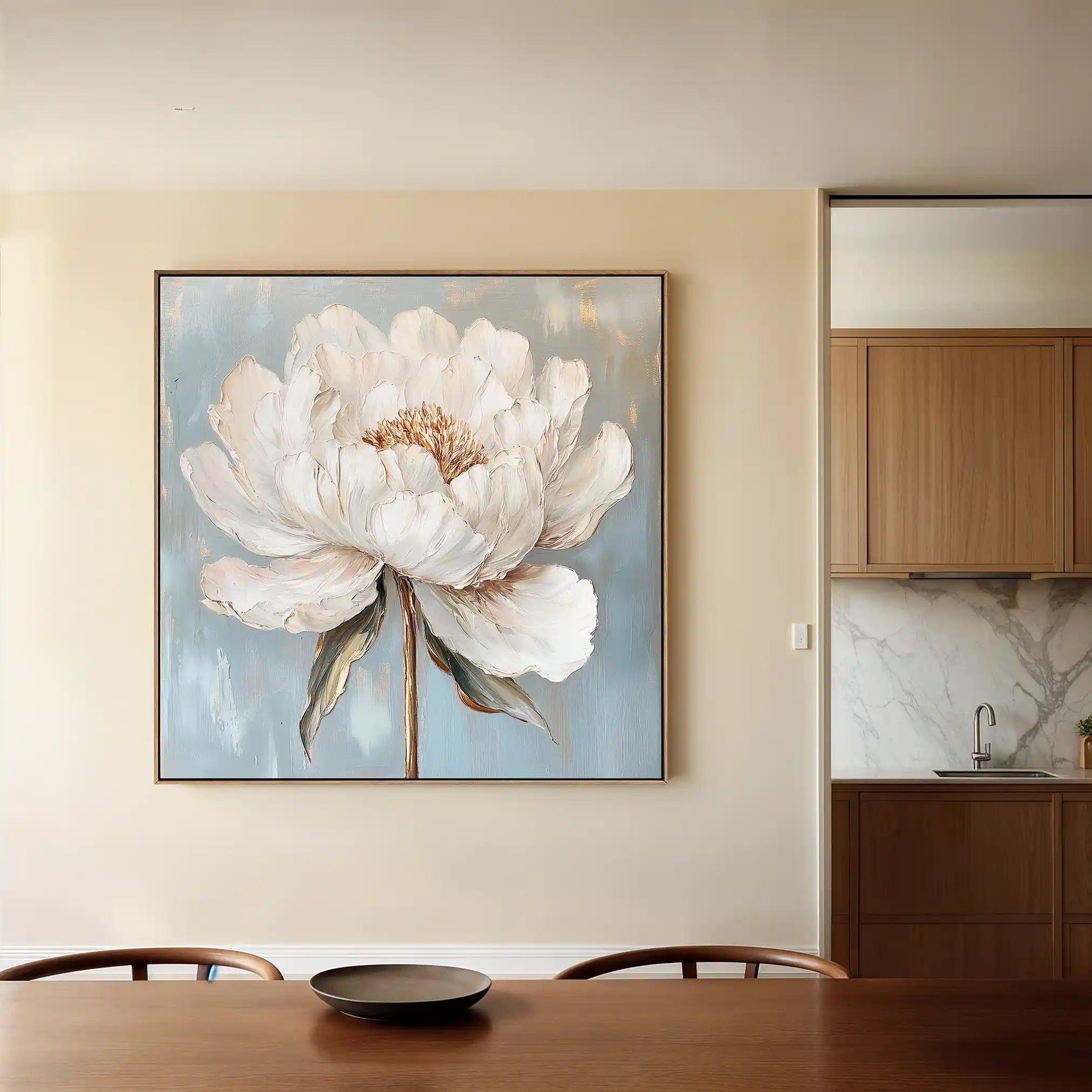 Floral Canvas Wall Art WAD1372-F 80 x 80 cm / Stretched on hidden frame