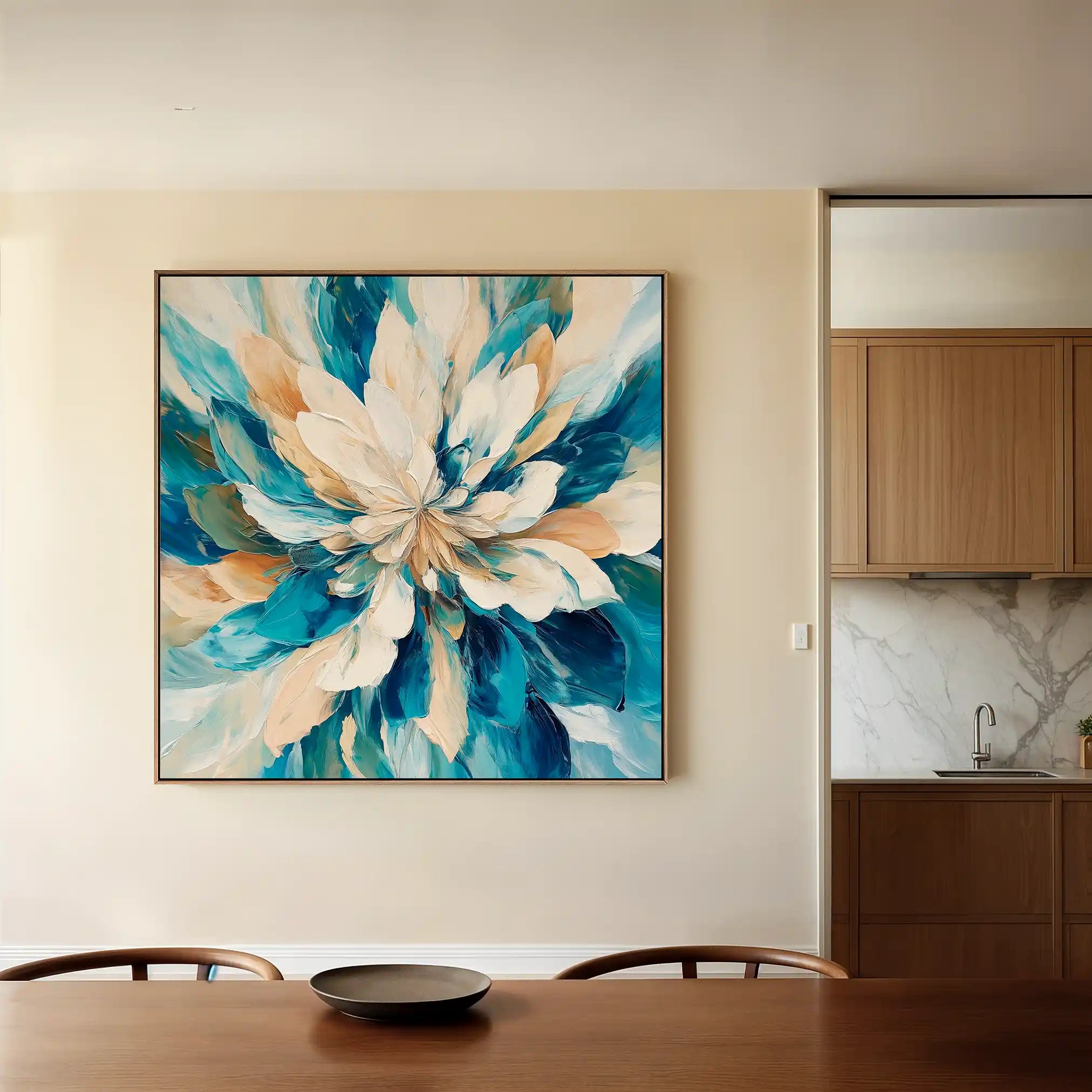 Floral Canvas Wall Art WAD1374-F 80 x 80 cm / Stretched on hidden frame