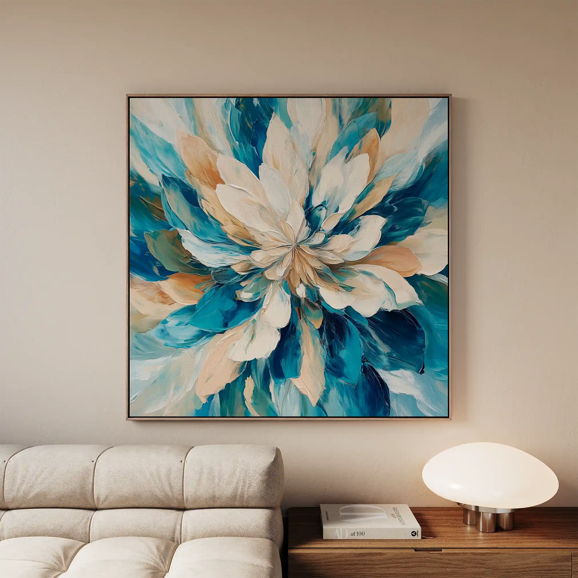 Floral Canvas Wall Art WAD1374-F 80 x 80 cm / Stretched on hidden frame
