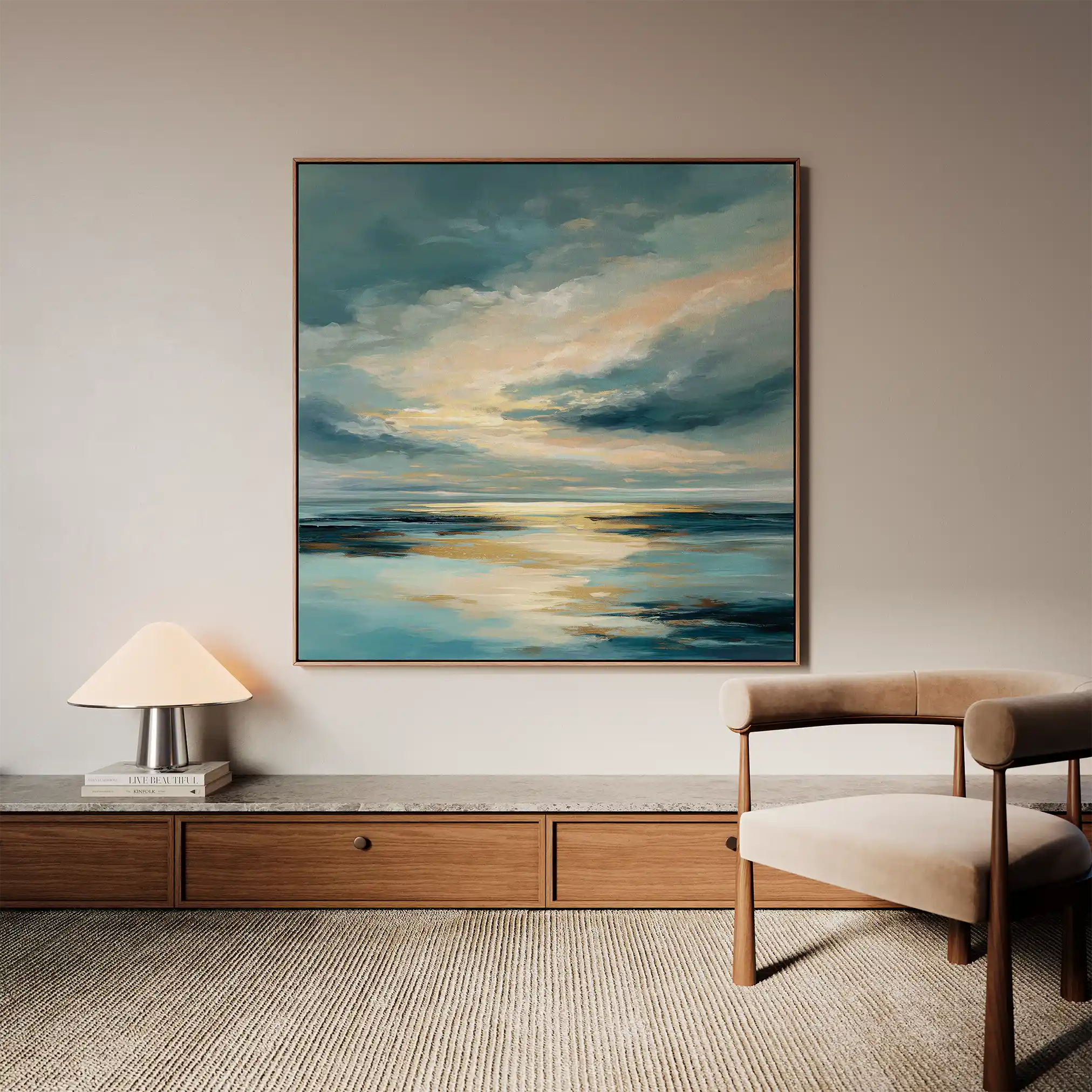 Abstract 1378 Canvas Art 60 x 60 cm / Stretched on hidden frame