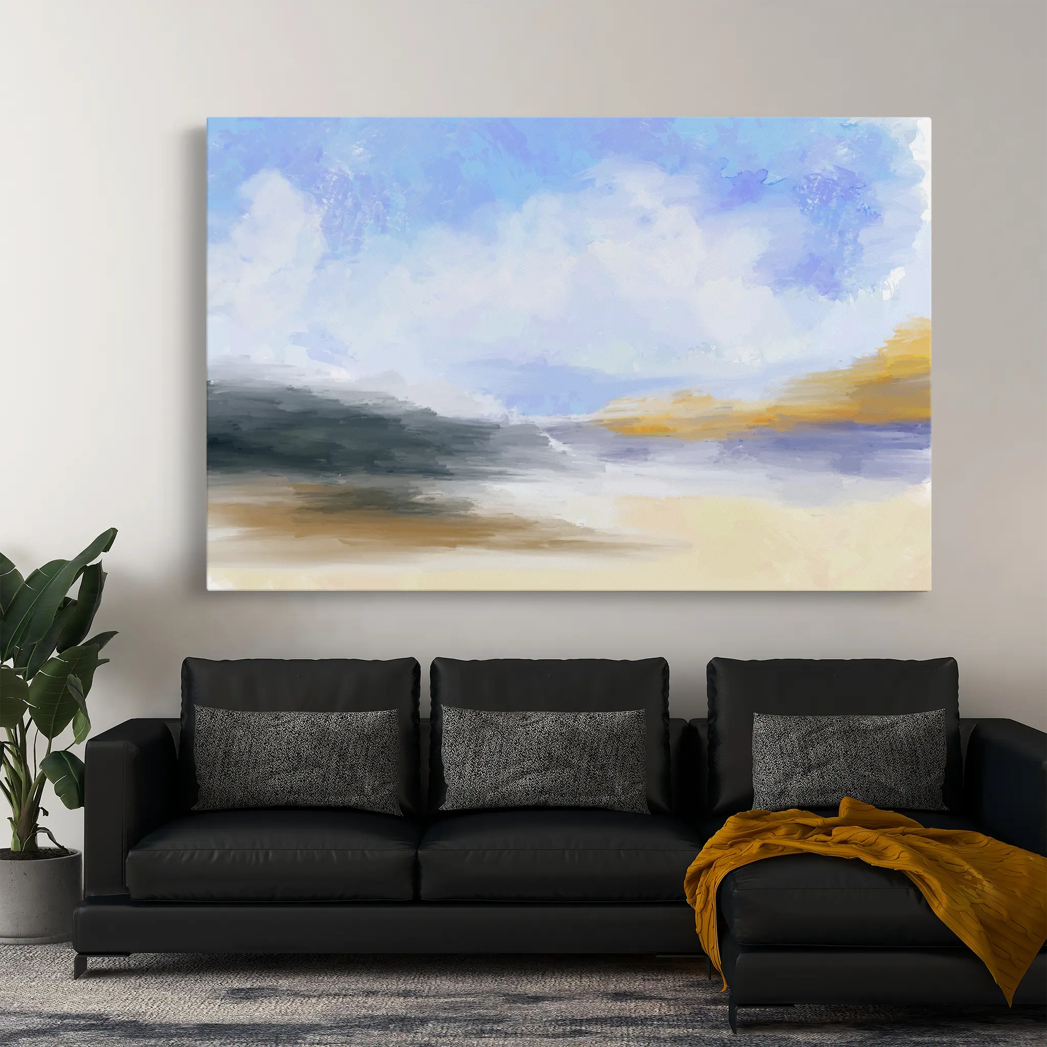 Abstract Canvas Wall Art WAD138-A 90 x 60 cm / Stretched on hidden frame