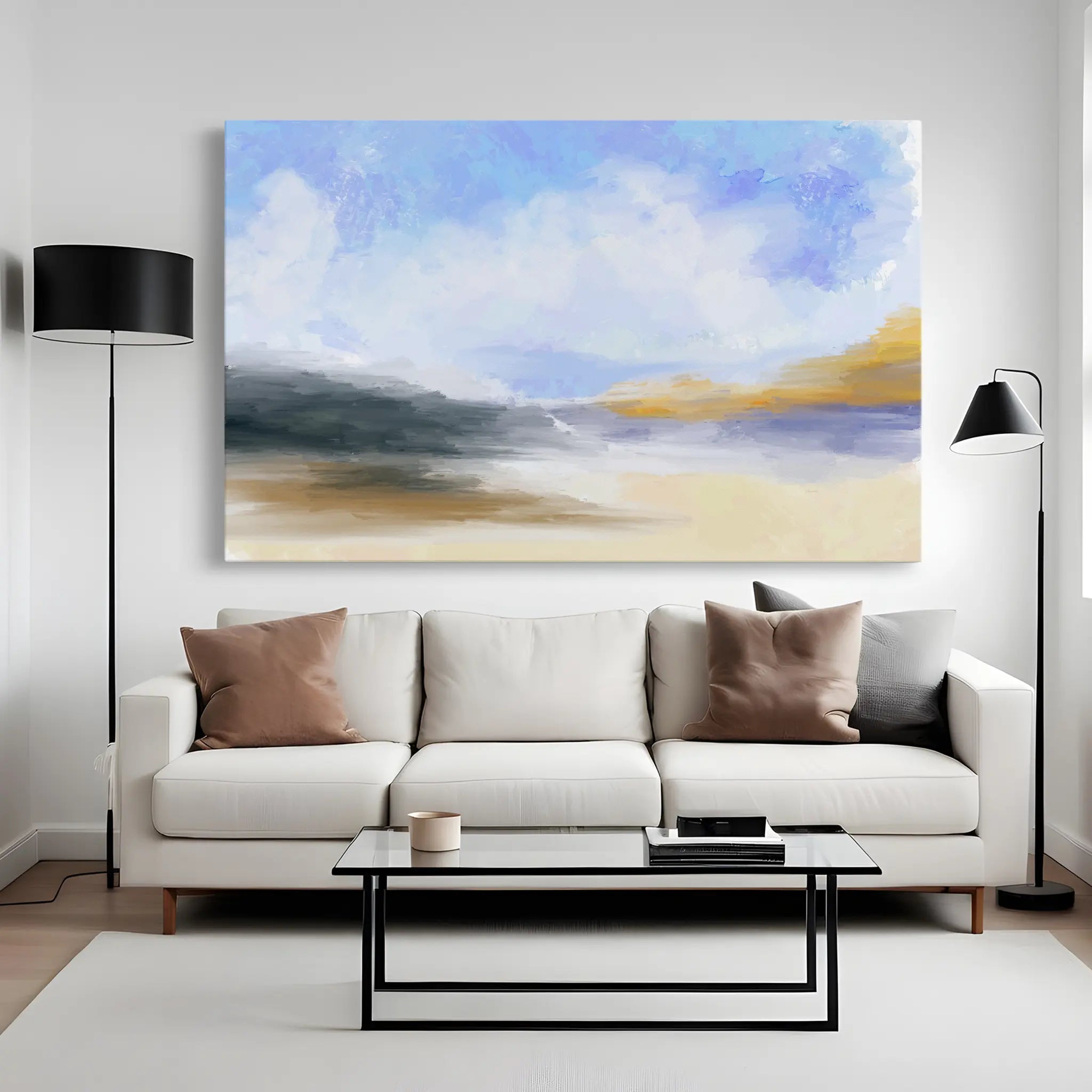 Abstract Canvas Wall Art WAD138-A 90 x 60 cm / Stretched on hidden frame