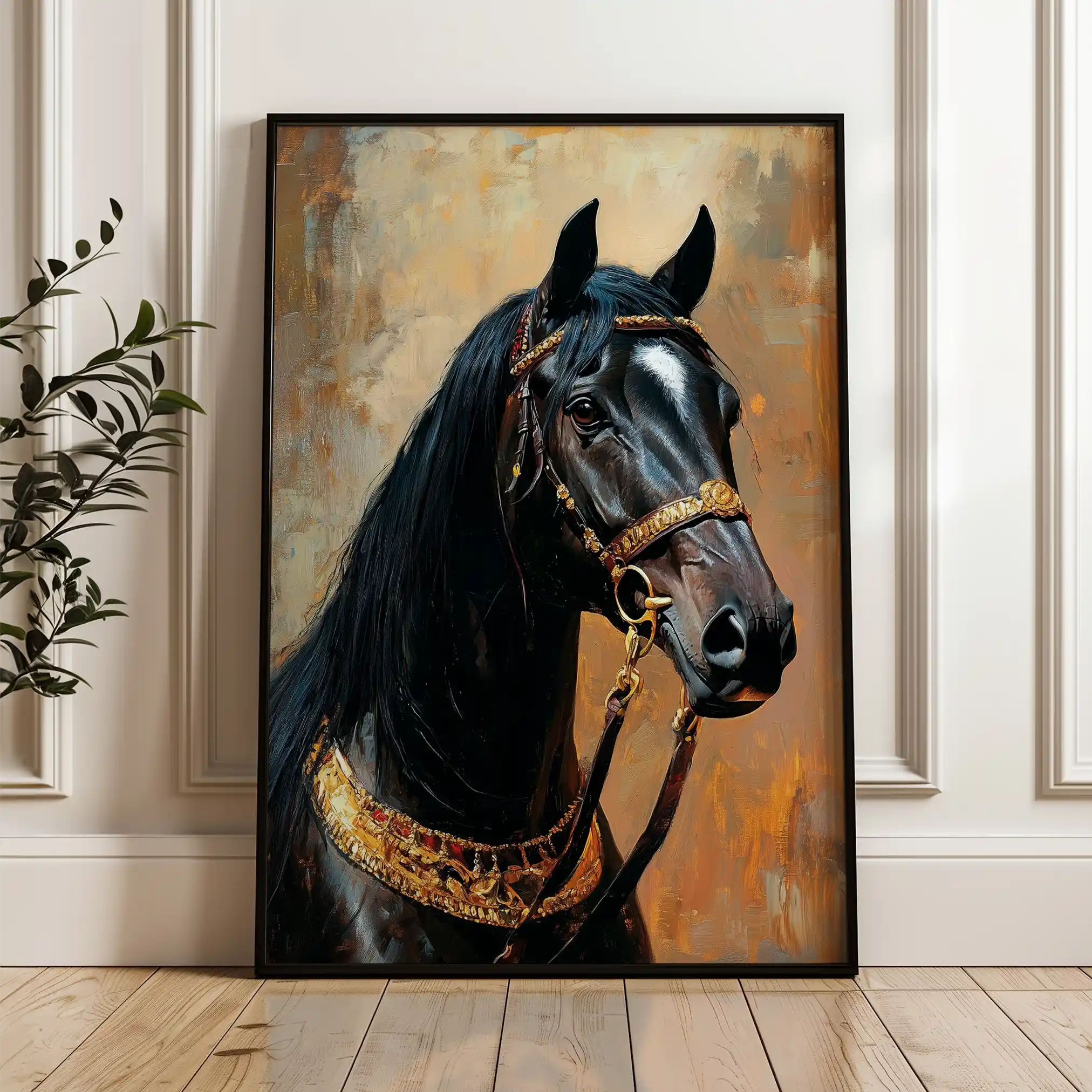 Horses Canvas Wall Art WAD138-H 90 x 60 cm / Stretched on hidden frame
