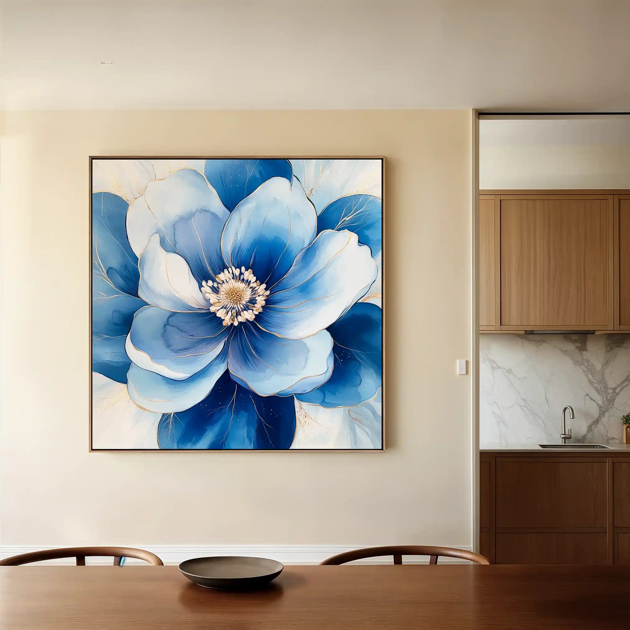 Floral Canvas Wall Art WAD1382-F 80 x 80 cm / Stretched on hidden frame